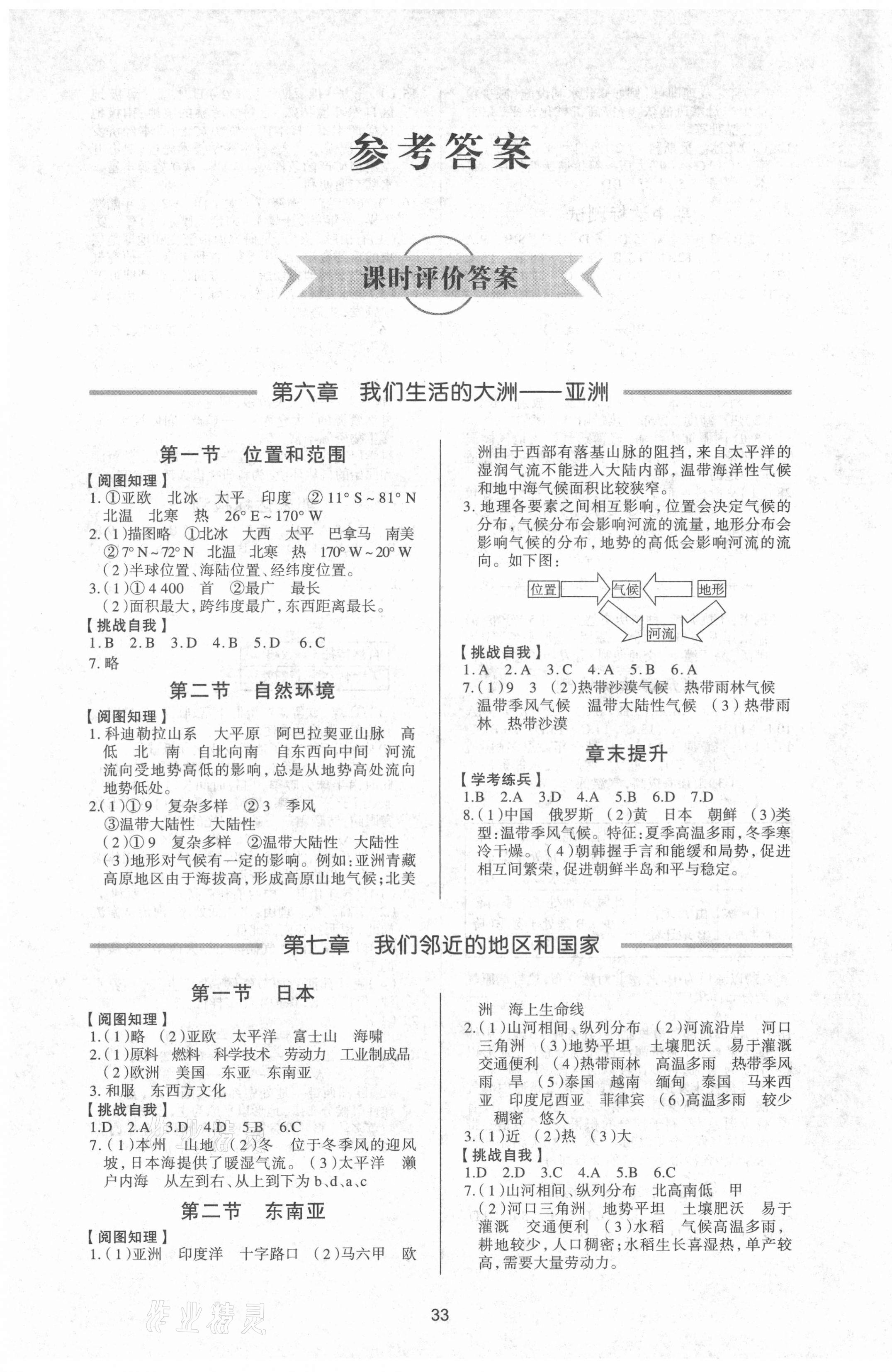 2021年新課程學(xué)習(xí)與檢測六年級地理下冊魯教版54制 第1頁