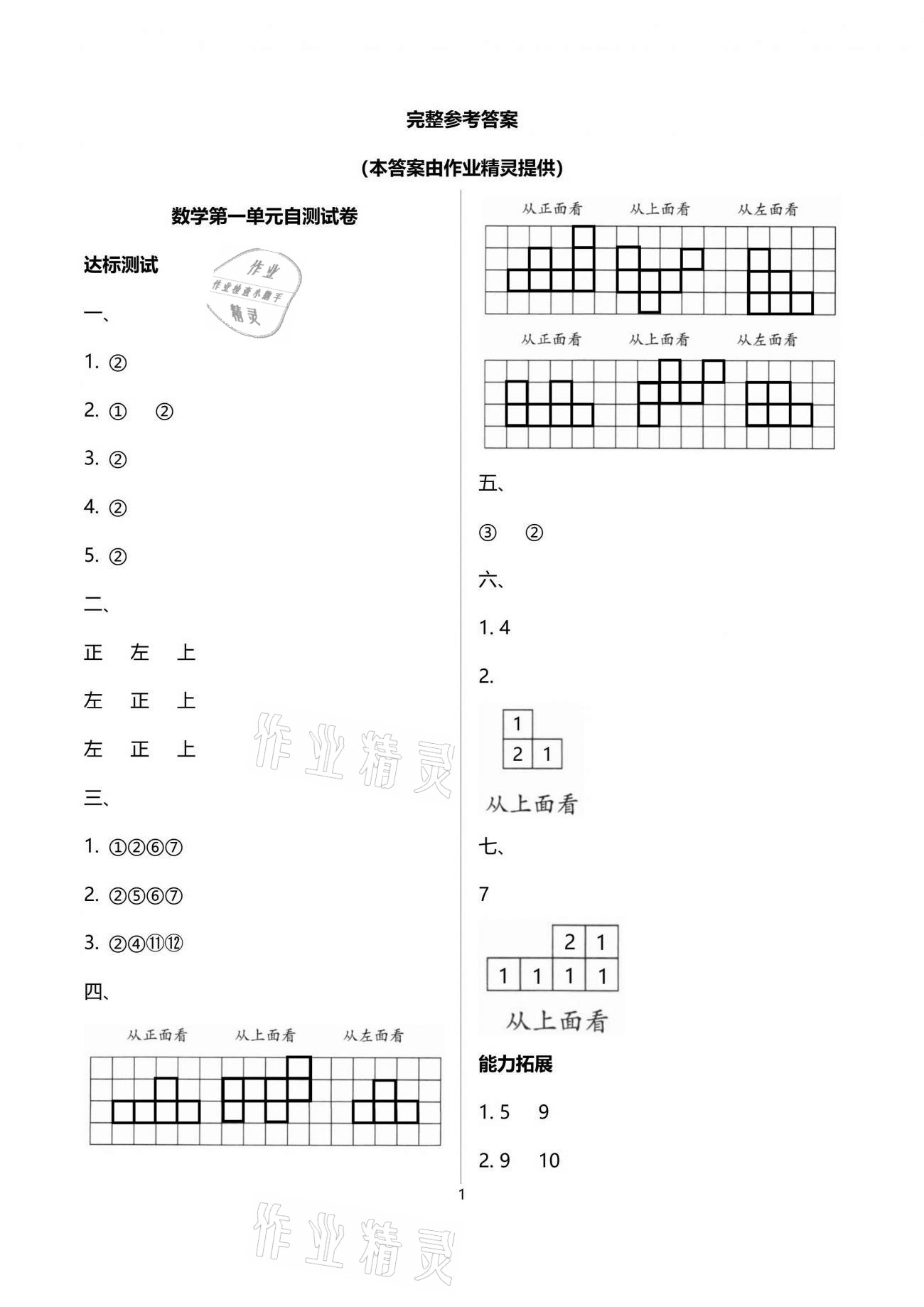 2021年數(shù)學(xué)單元自測(cè)五年級(jí)下冊(cè)人教版 第1頁(yè)