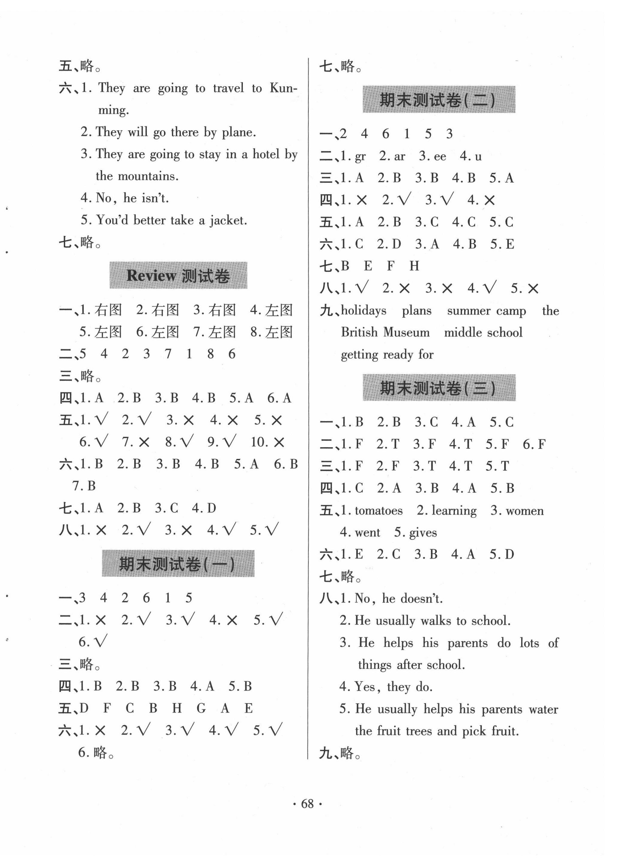 2021年新课堂同步学习与探究五年级英语下册鲁科版54制泰安专版 第4页