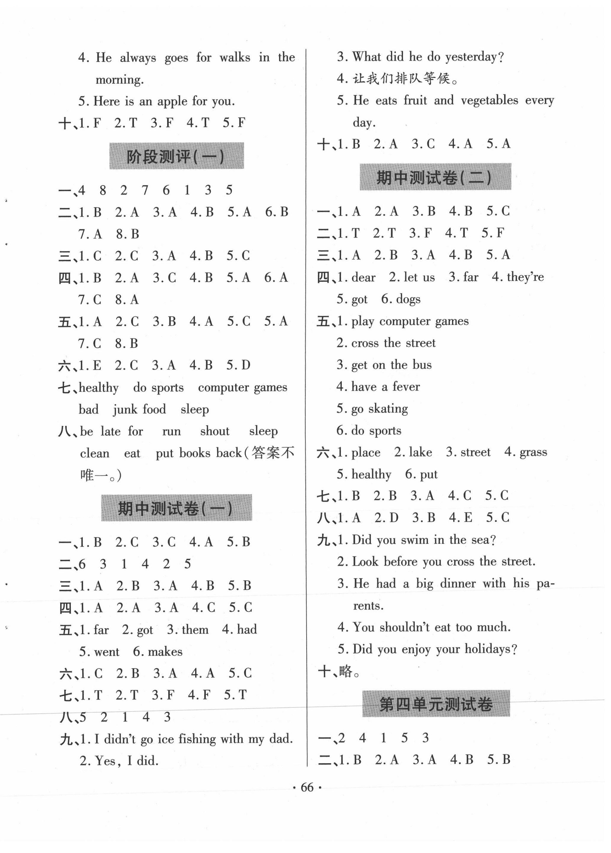 2021年新课堂同步学习与探究五年级英语下册鲁科版54制泰安专版 第2页