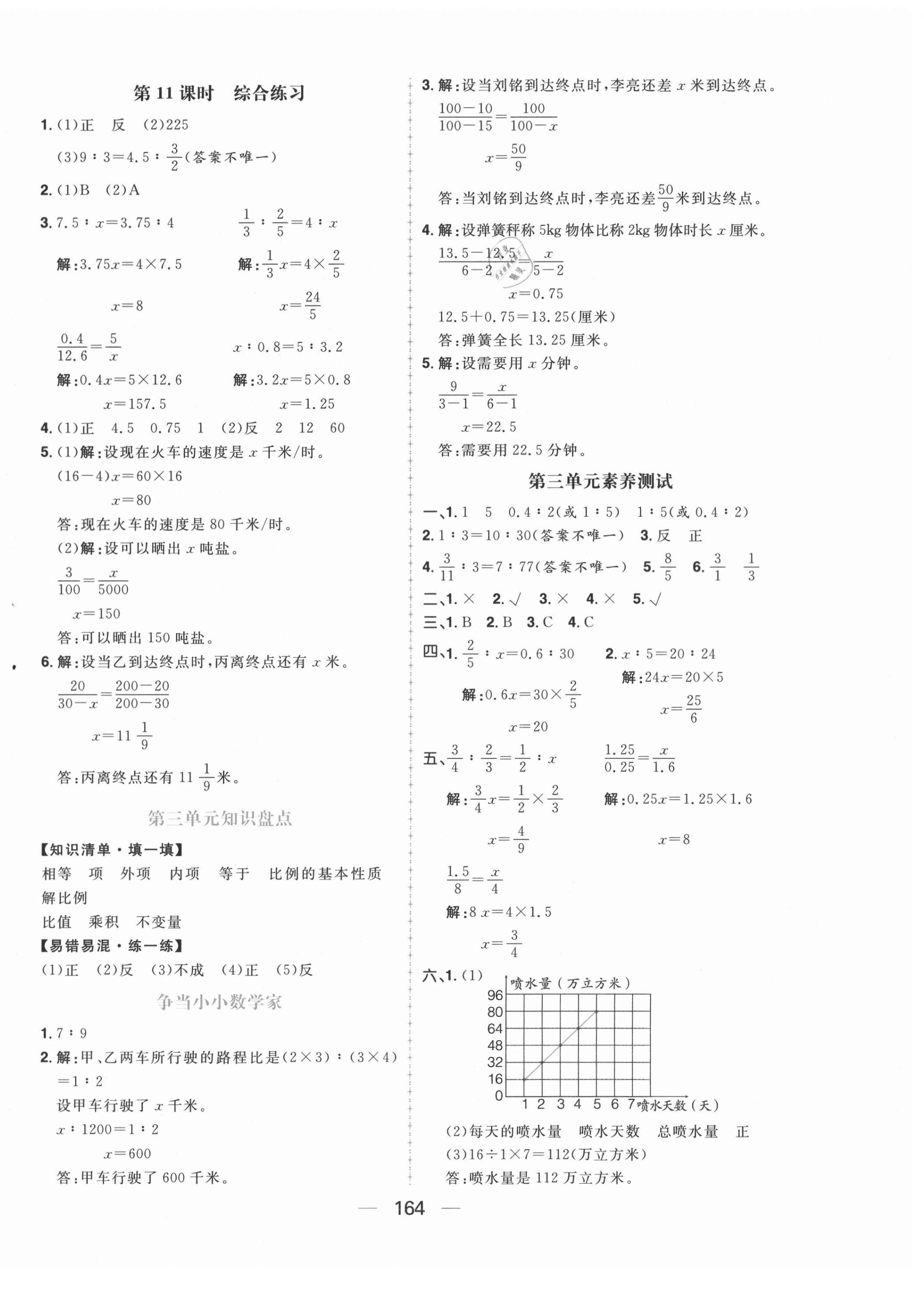 2021年核心素養(yǎng)天天練六年級(jí)數(shù)學(xué)下冊(cè)青島版 參考答案第8頁(yè)