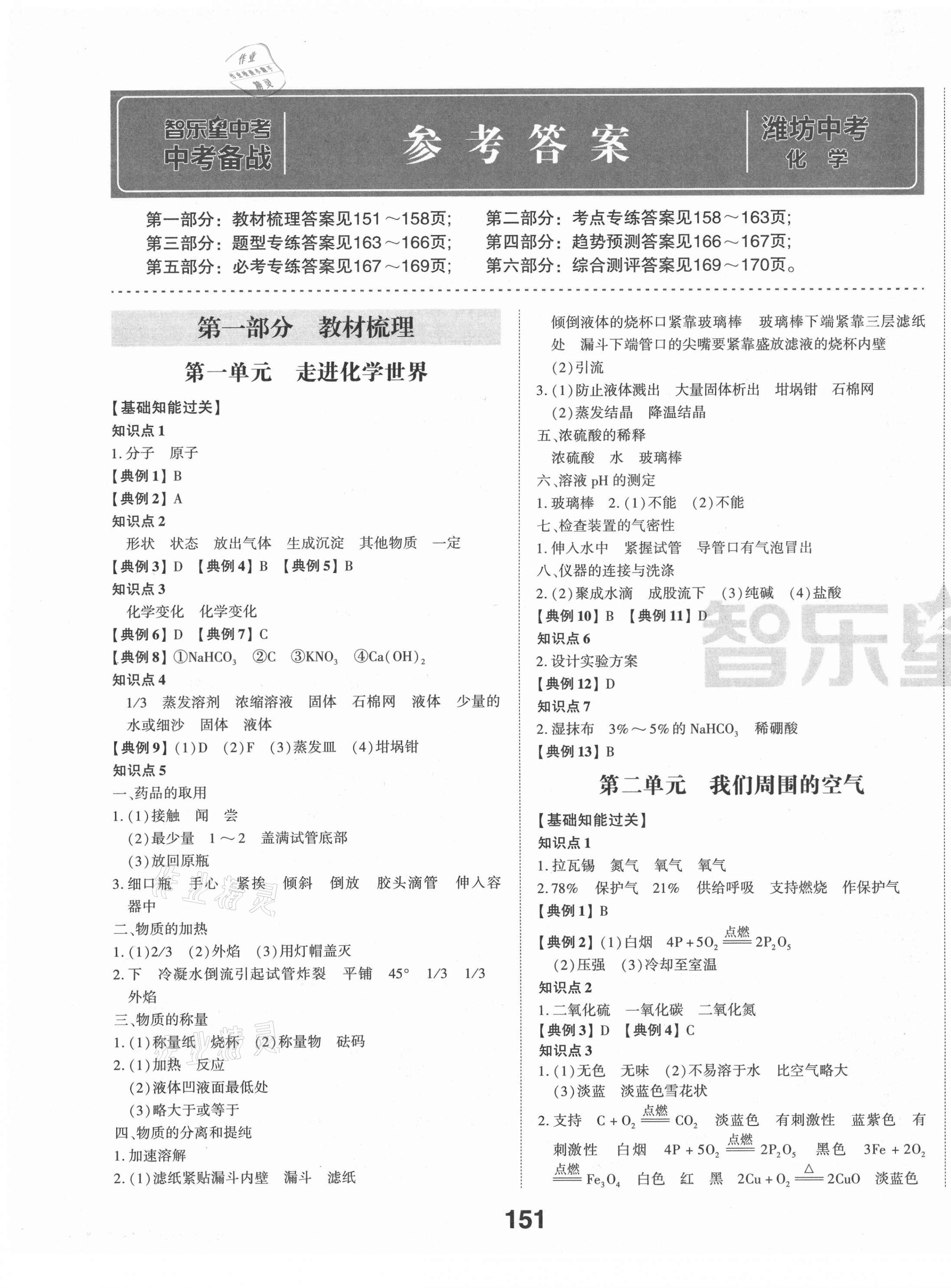 2021年中考备战化学潍坊专版 第1页