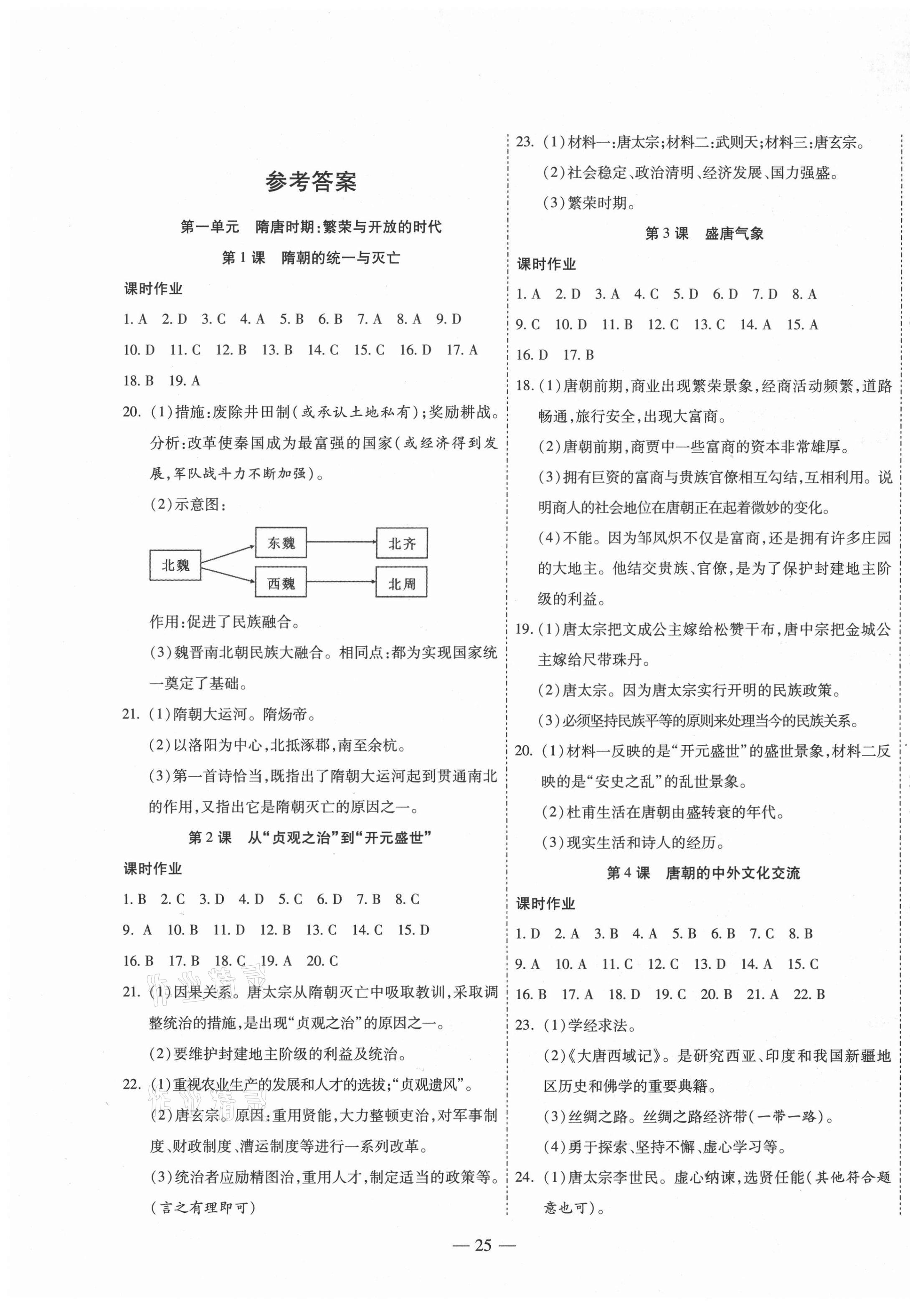 2021年新課程成長(zhǎng)資源七年級(jí)歷史下冊(cè)人教版 第1頁