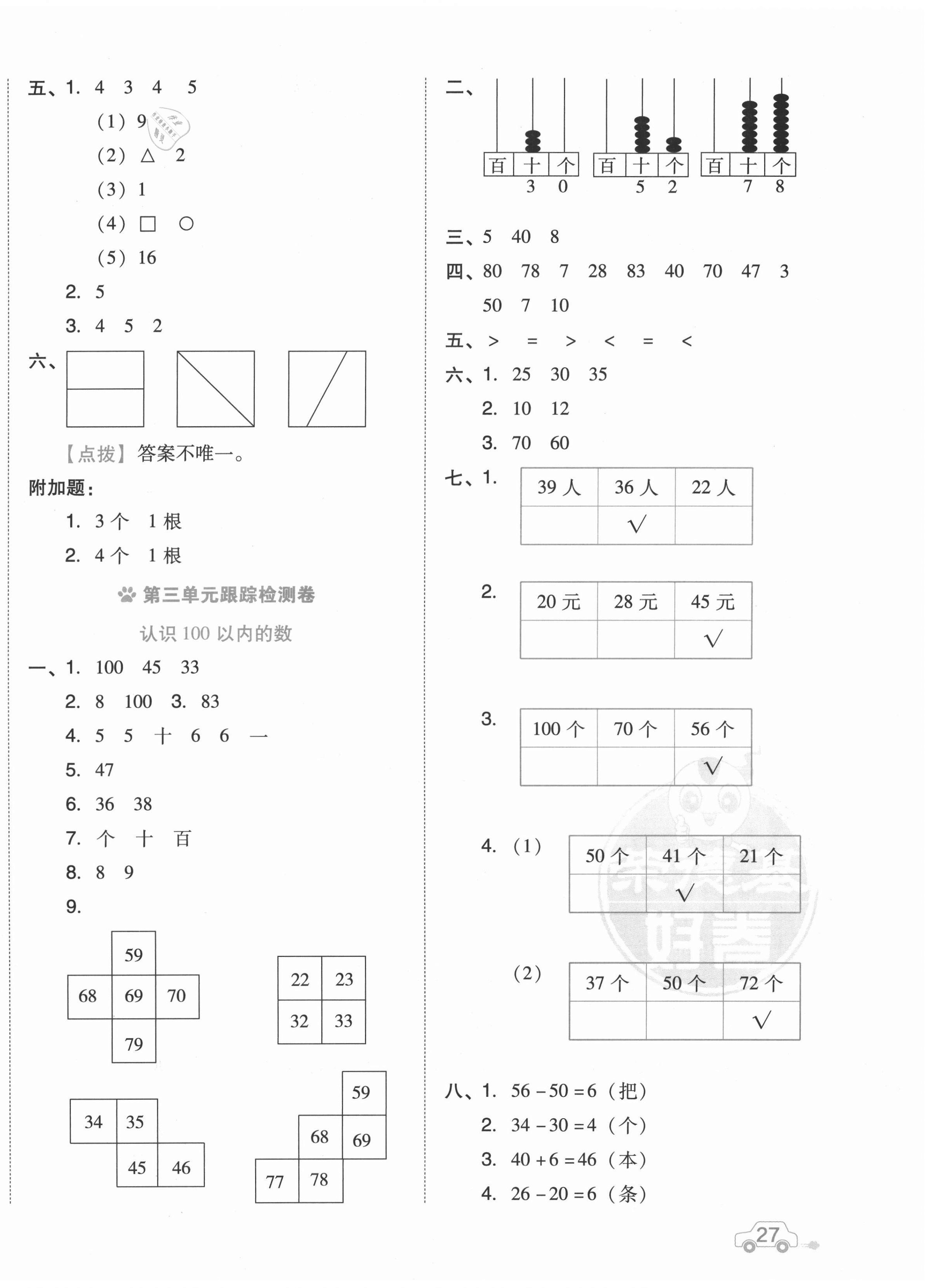 2021年好卷一年级数学下册苏教版 第2页