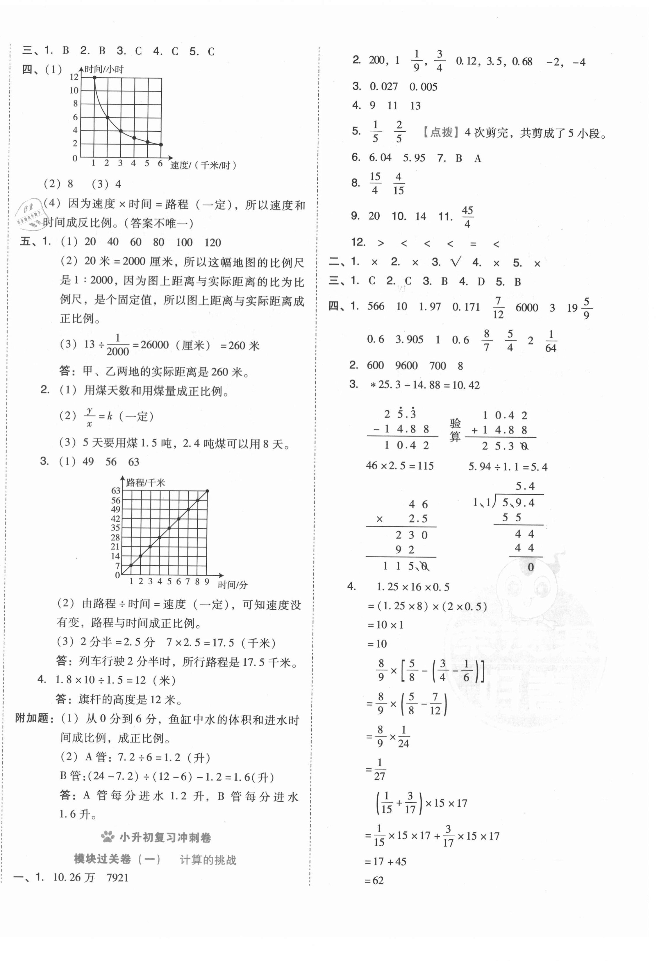 2021年好卷六年级数学下册苏教版 第4页