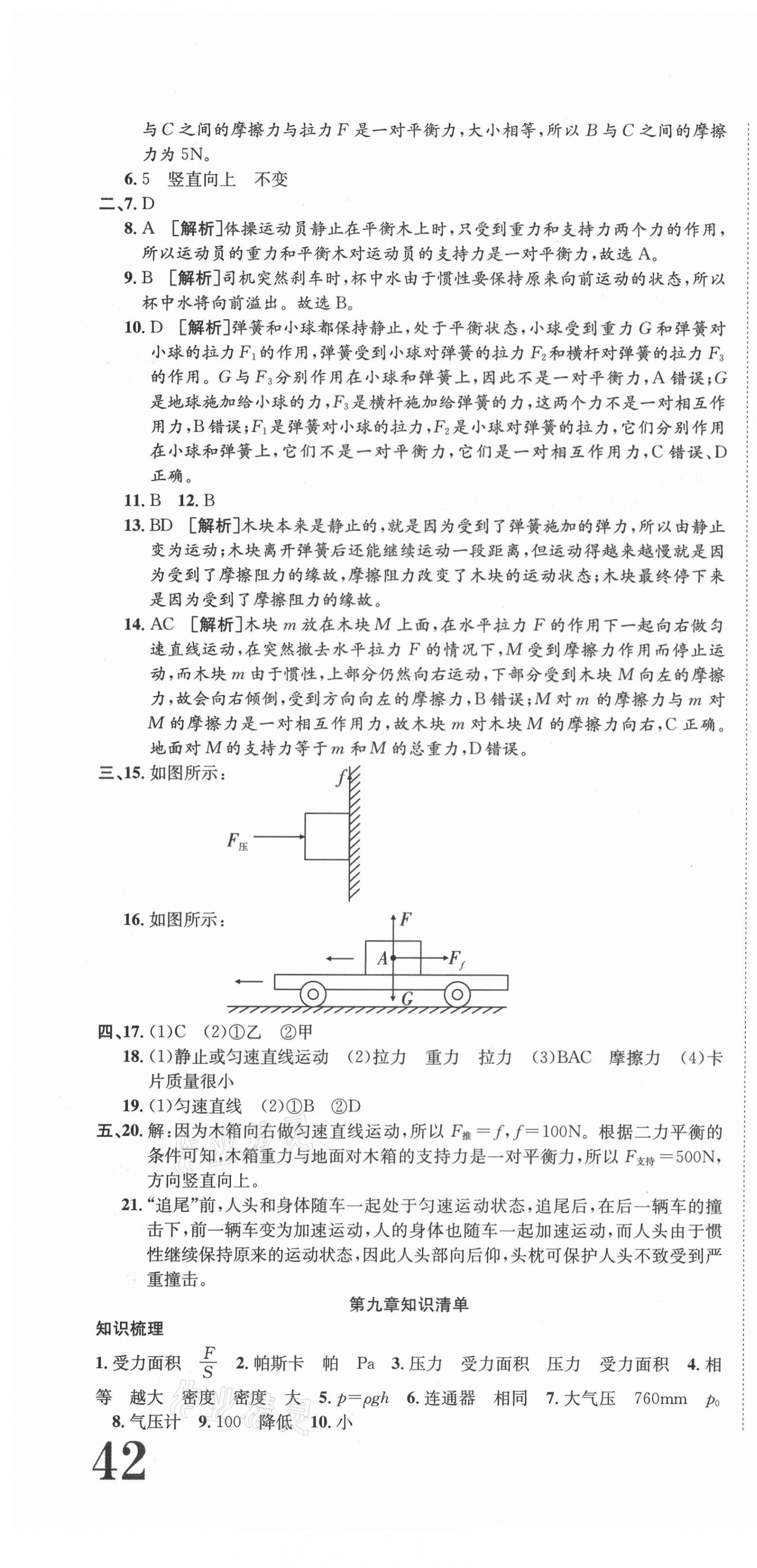 2021年金狀元提優(yōu)好卷八年級物理下冊人教版 參考答案第4頁