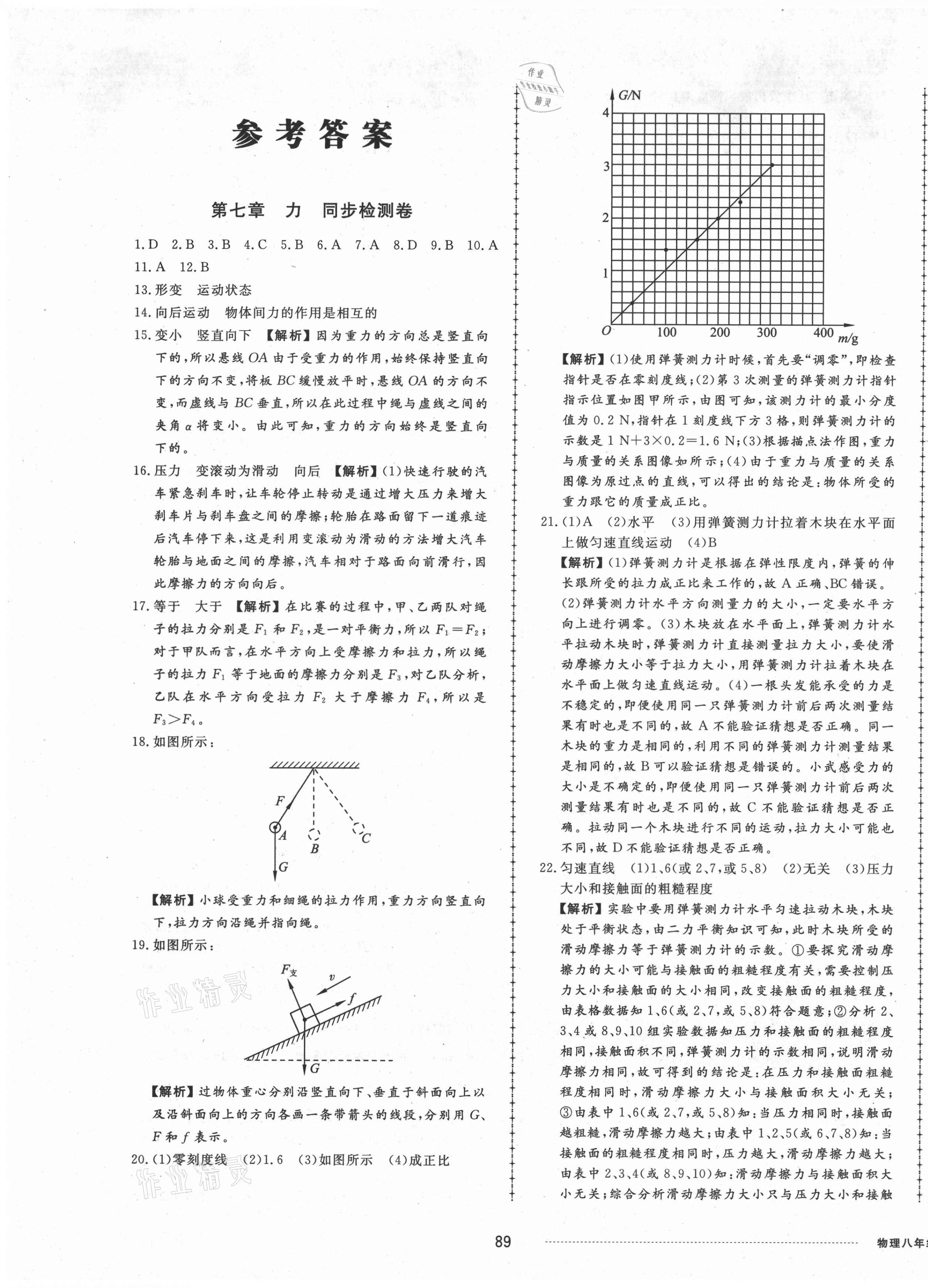 2021年同步練習冊配套單元檢測卷八年級物理下冊教科版 第1頁