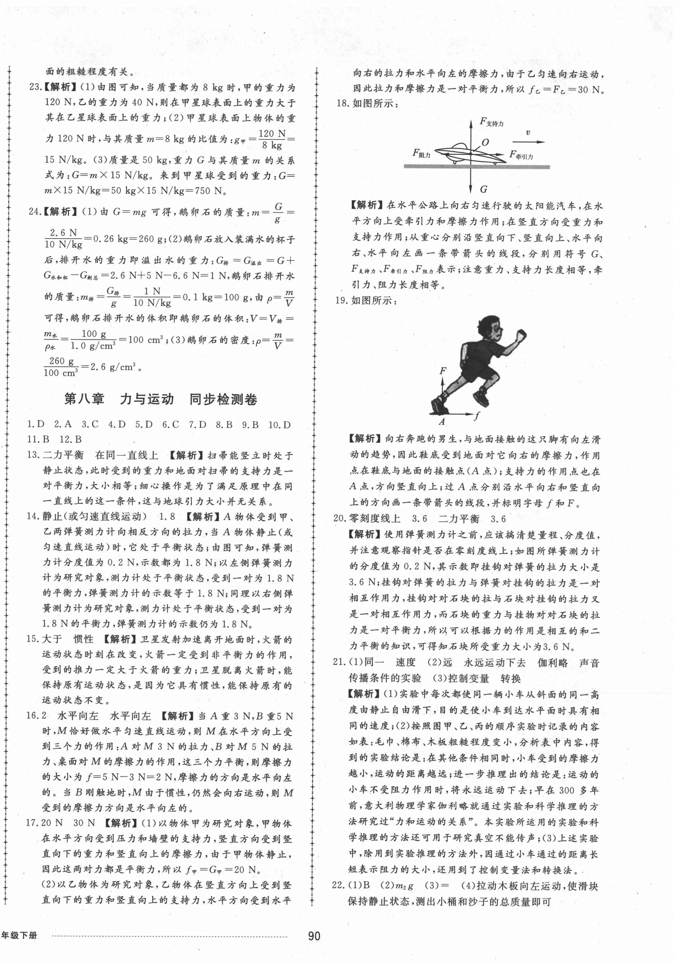 2021年同步練習(xí)冊配套單元檢測卷八年級物理下冊教科版 第2頁