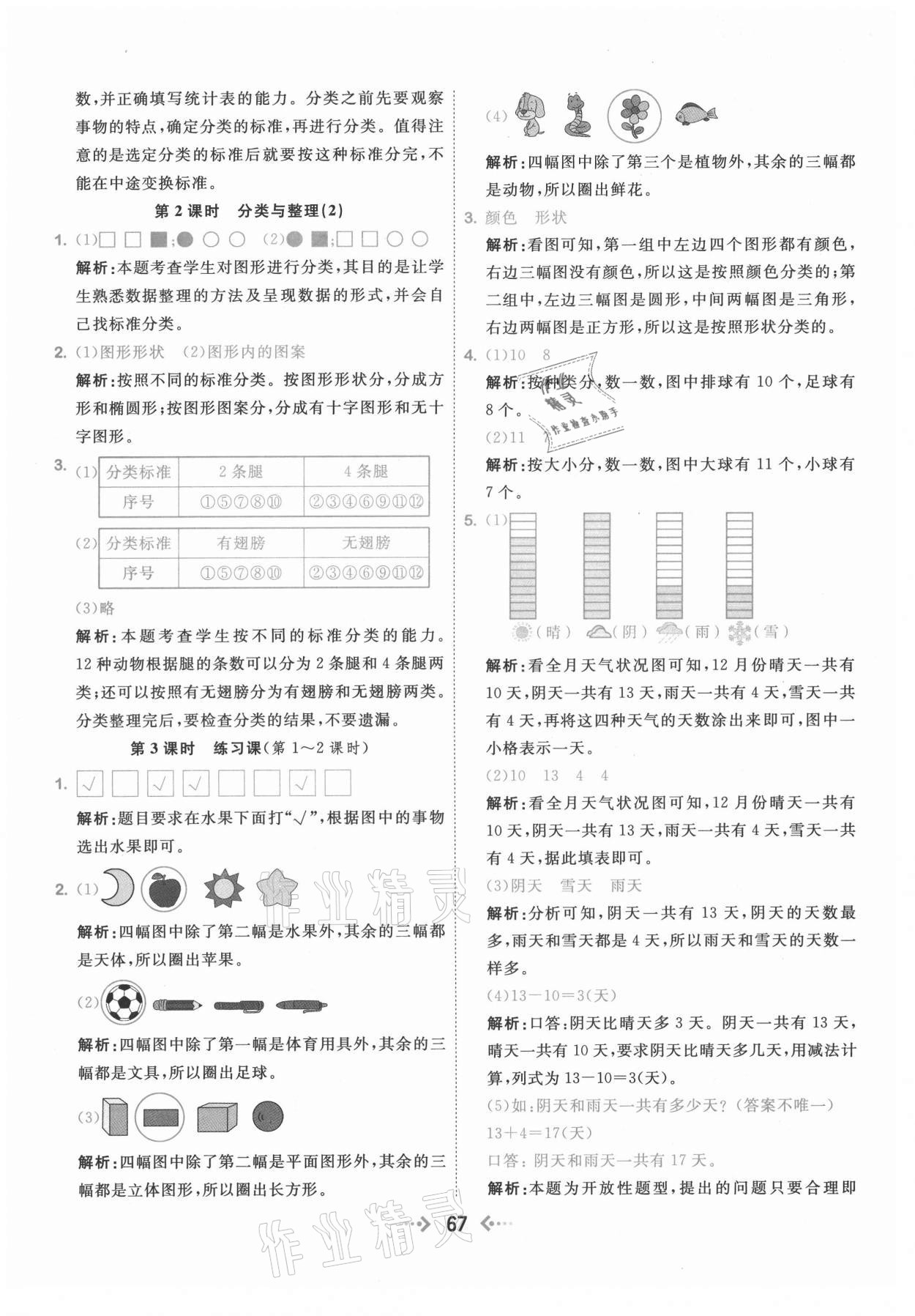 2021年快樂小博士鞏固與提高一年級數(shù)學(xué)下冊人教版 參考答案第7頁