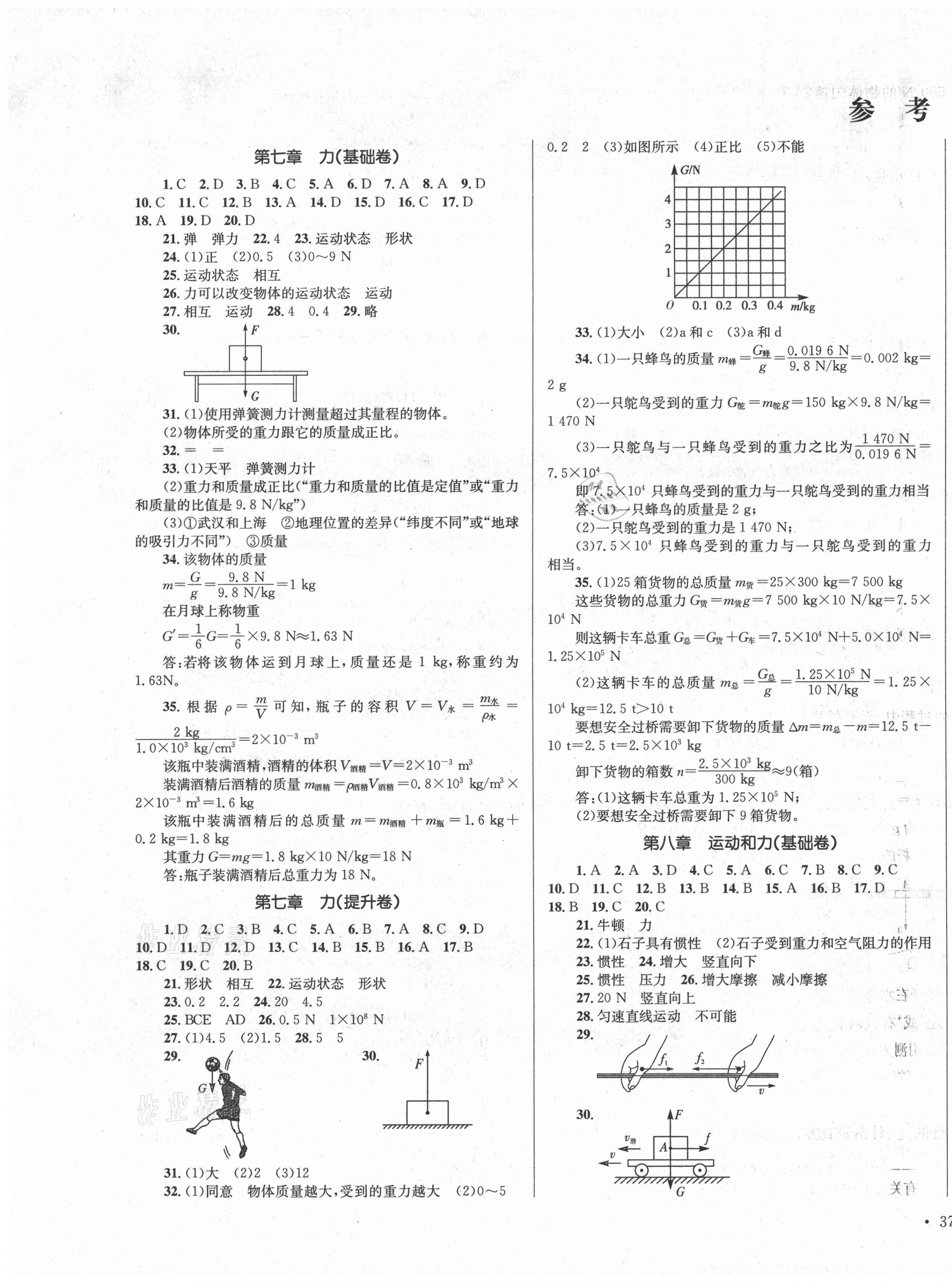 2021年湘教考苑單元測試卷八年級物理下冊人教版 第1頁