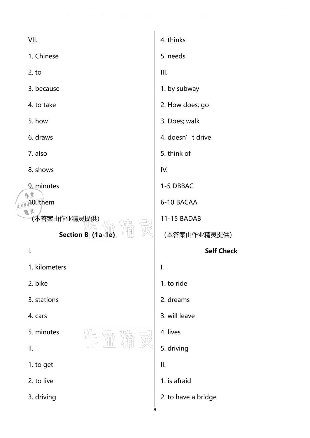 2021年新目標(biāo)課時(shí)同步導(dǎo)練七年級(jí)英語(yǔ)下冊(cè)人教版 第9頁(yè)