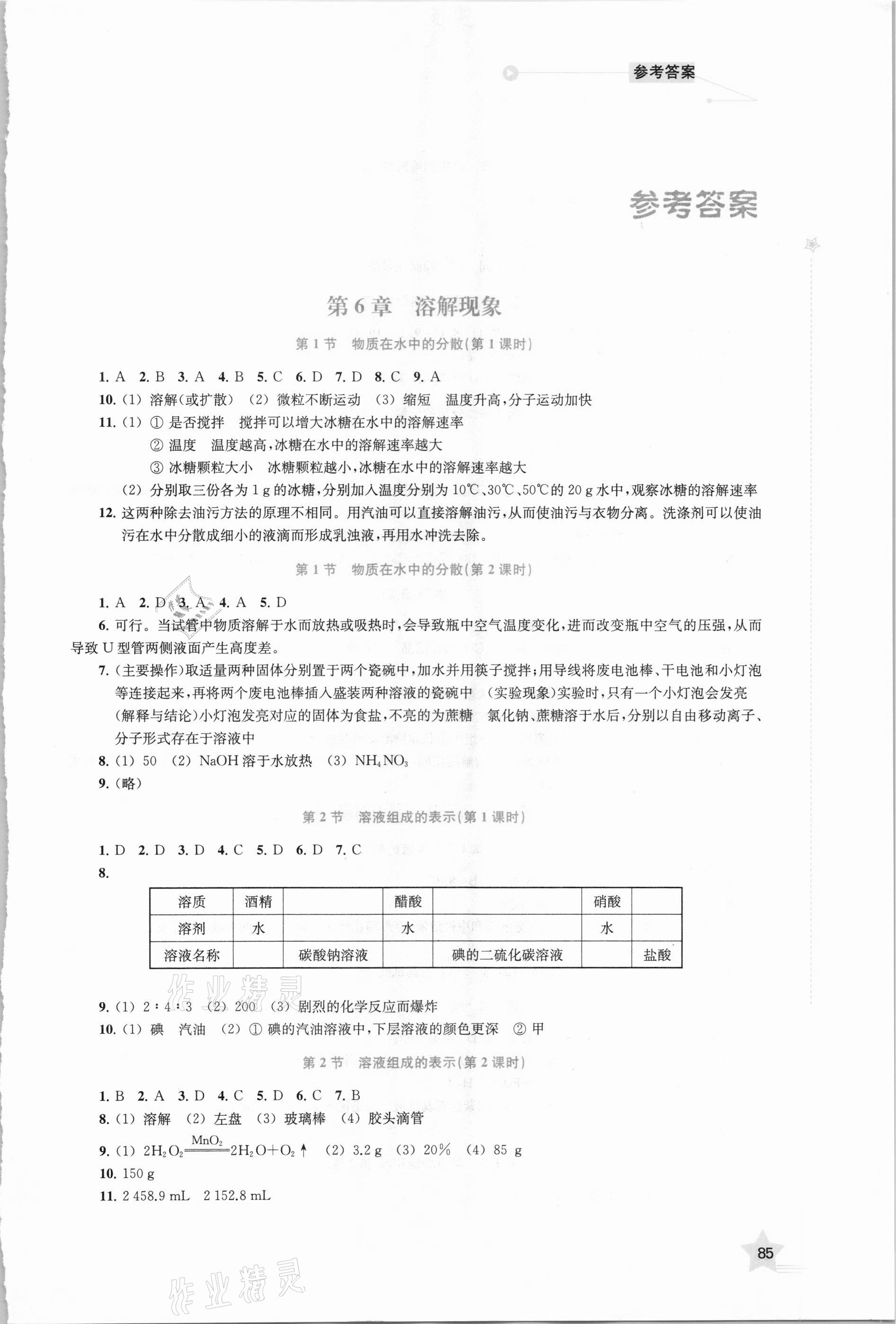 2021年导学与精练九年级化学下册沪教版 第1页