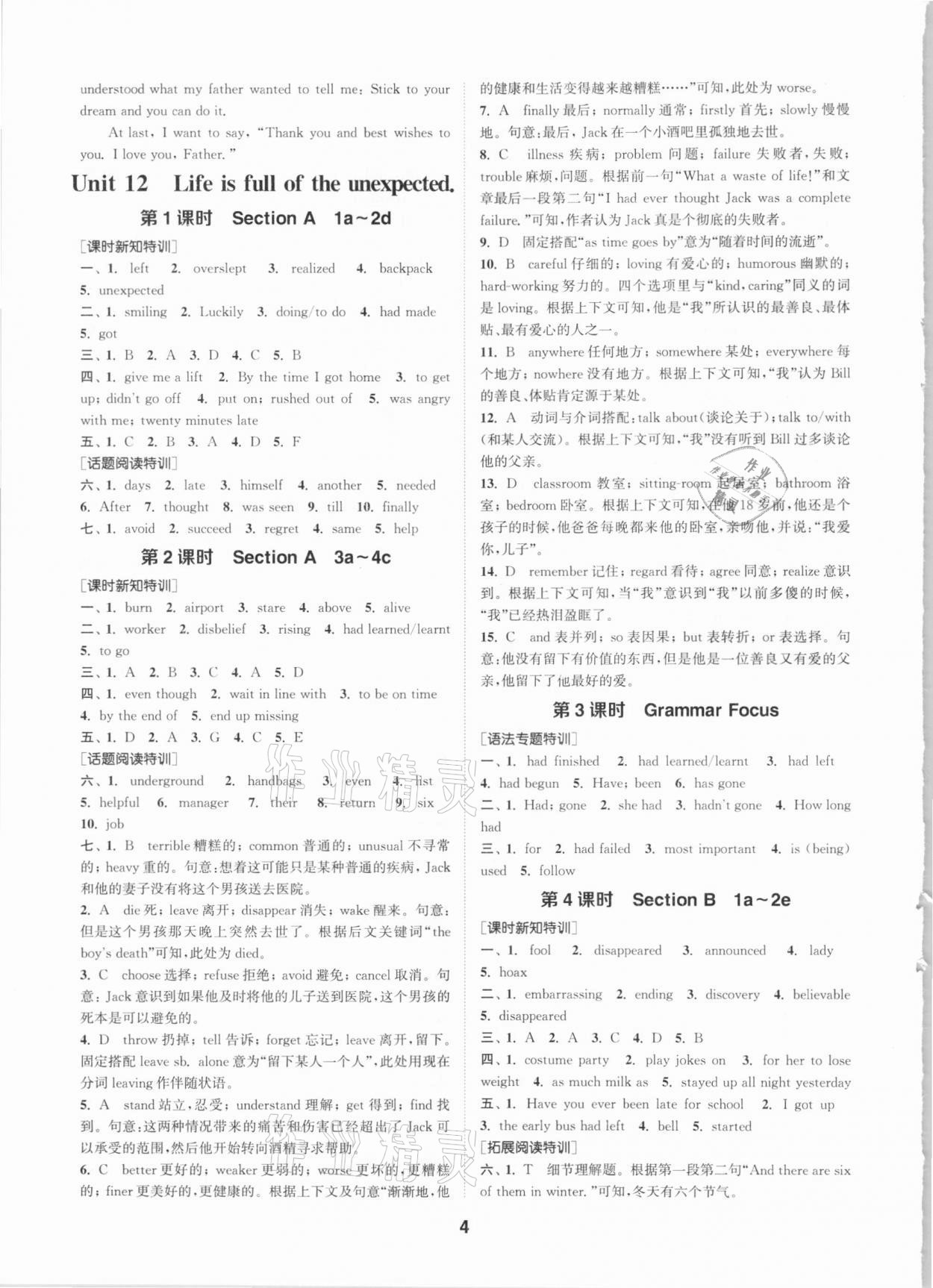 2021年拔尖特訓(xùn)九年級(jí)英語下冊(cè)人教版 第4頁