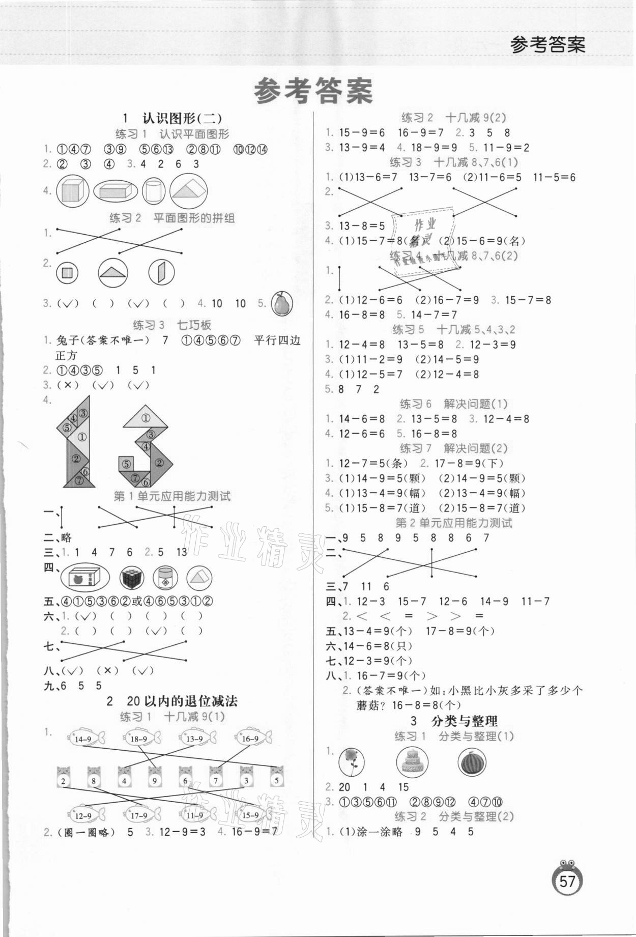 2021年樂學熊應用題一年級下冊蘇教版 第1頁
