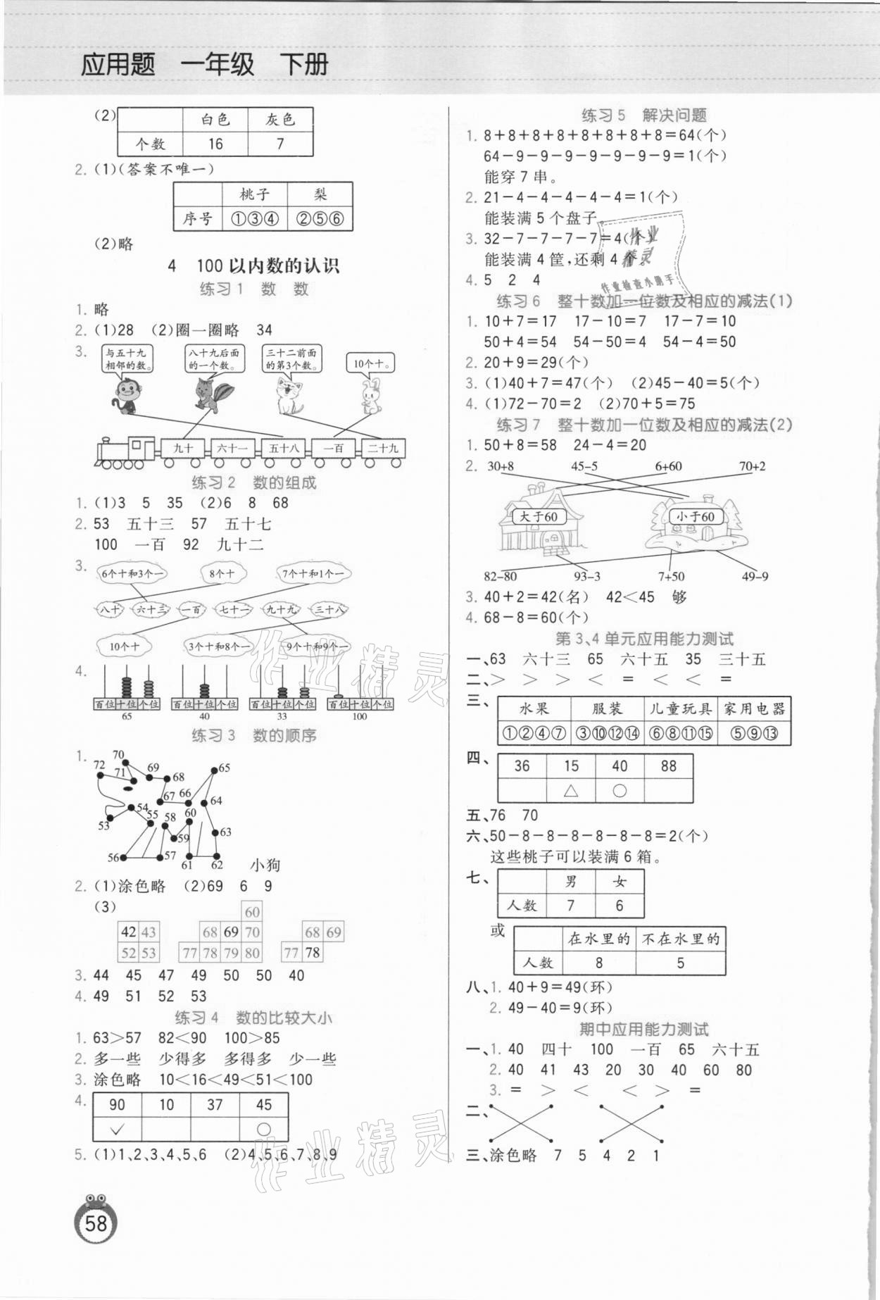2021年乐学熊应用题一年级下册苏教版 第2页