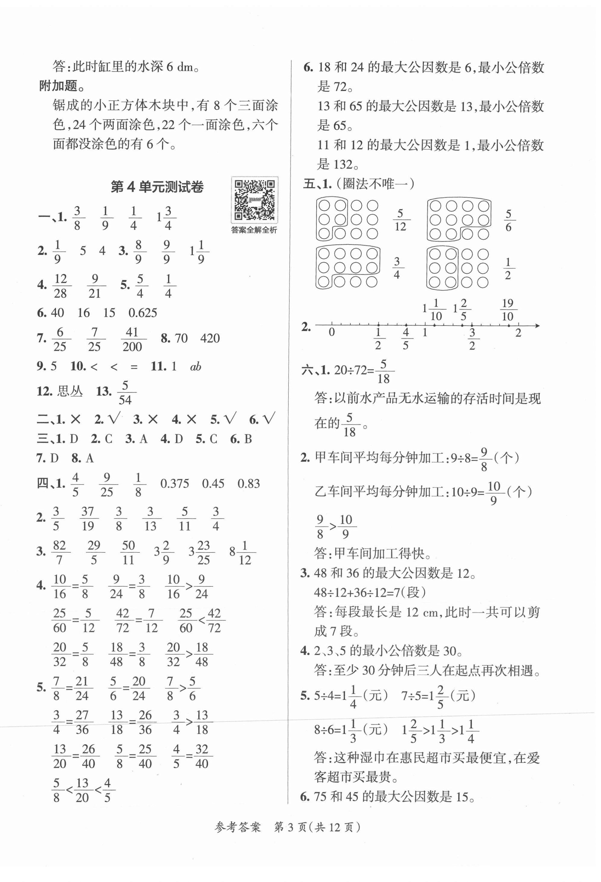 2021年小學(xué)學(xué)霸單元期末標(biāo)準(zhǔn)卷五年級(jí)數(shù)學(xué)下冊(cè)人教版 第3頁