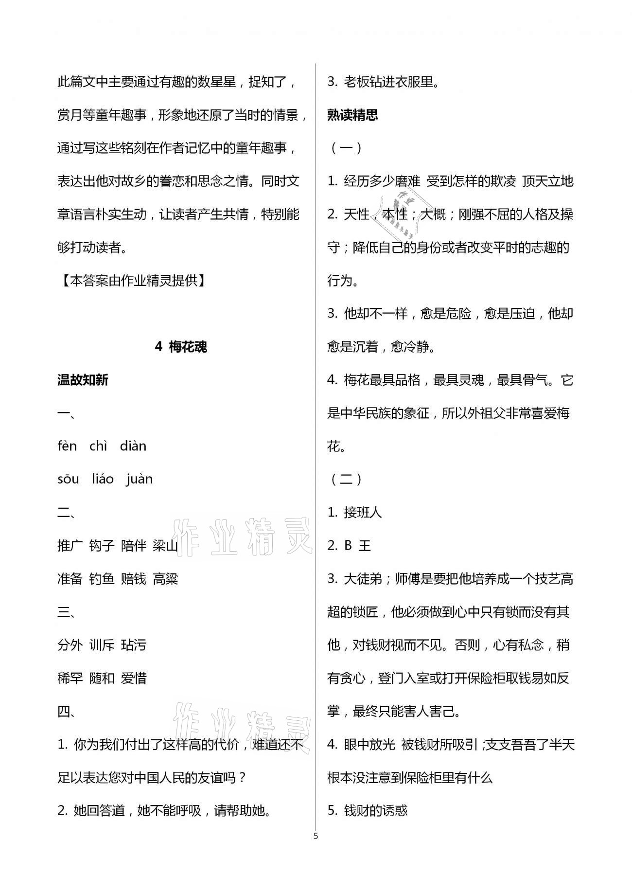 2021年智慧學(xué)習(xí)五年級語文下冊人教版 第5頁