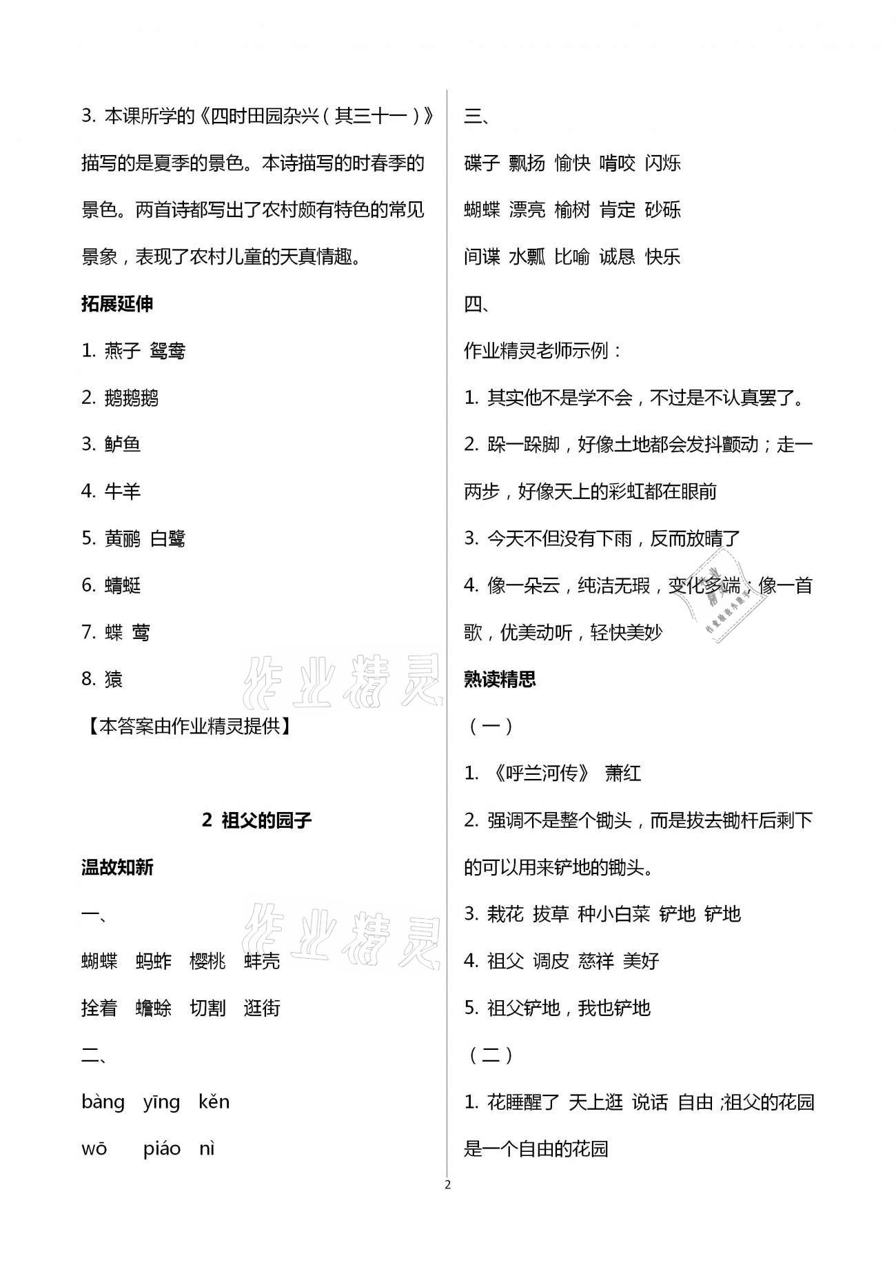 2021年智慧學(xué)習(xí)五年級語文下冊人教版 第2頁