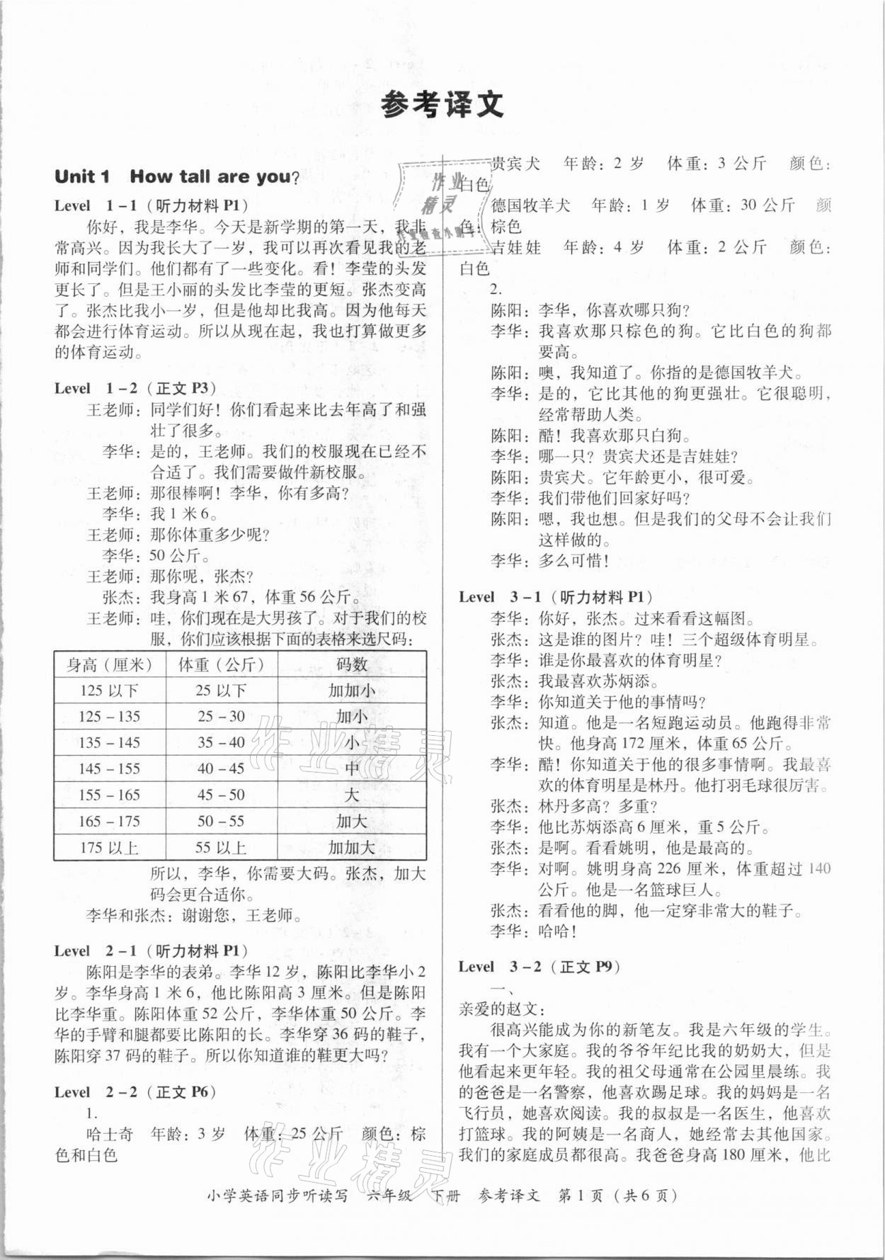 2021年小學英語同步聽讀寫六年級下冊人教PEP版 第5頁