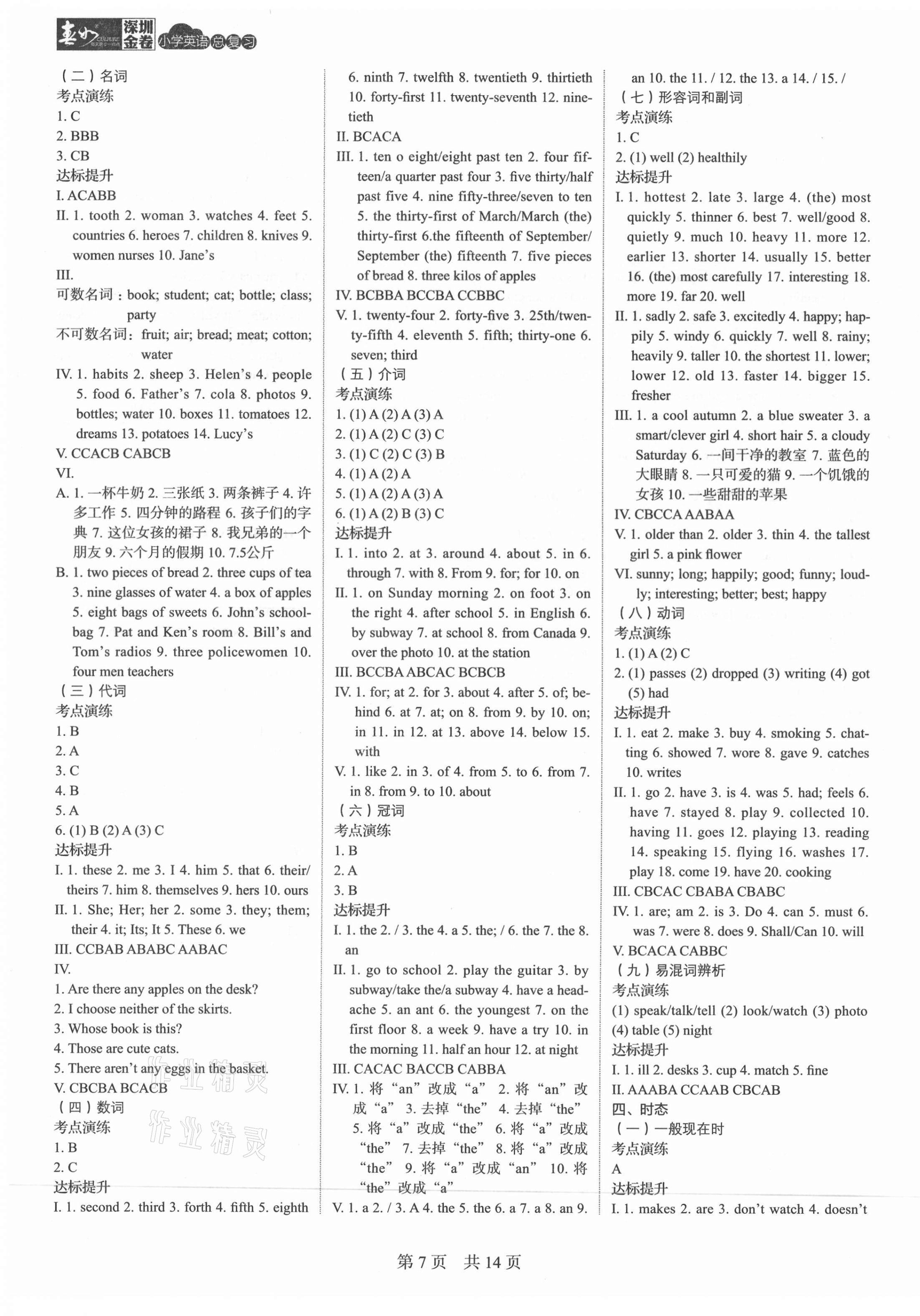 2021年深圳金卷總復習英語 第3頁