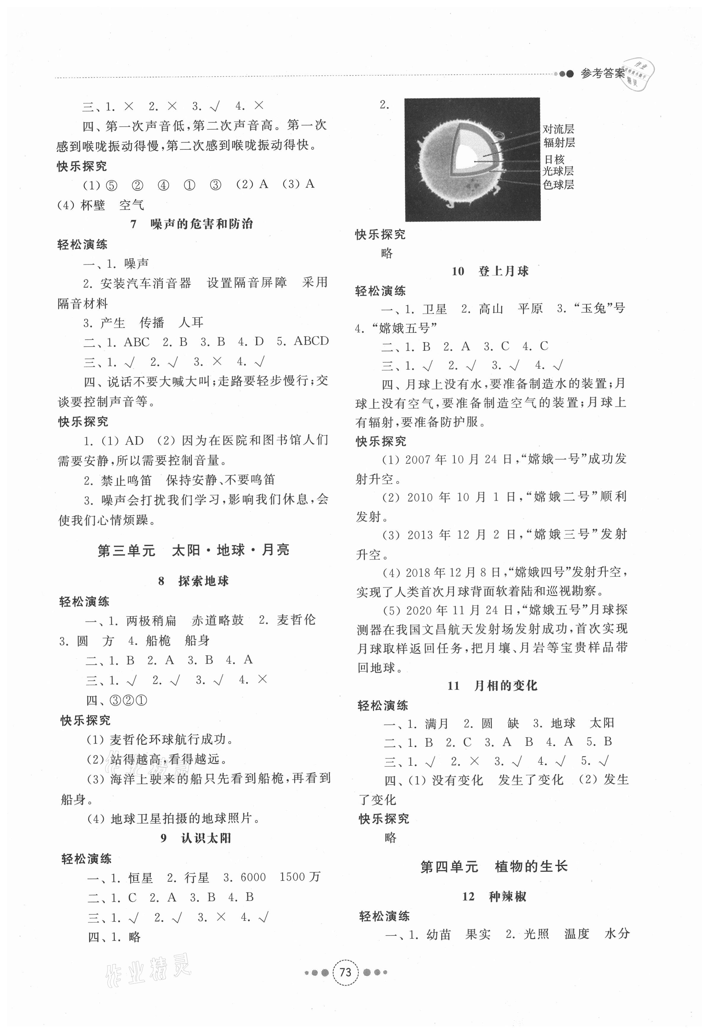 2021年導(dǎo)學(xué)與檢測四年級科學(xué)下冊青島版 參考答案第2頁