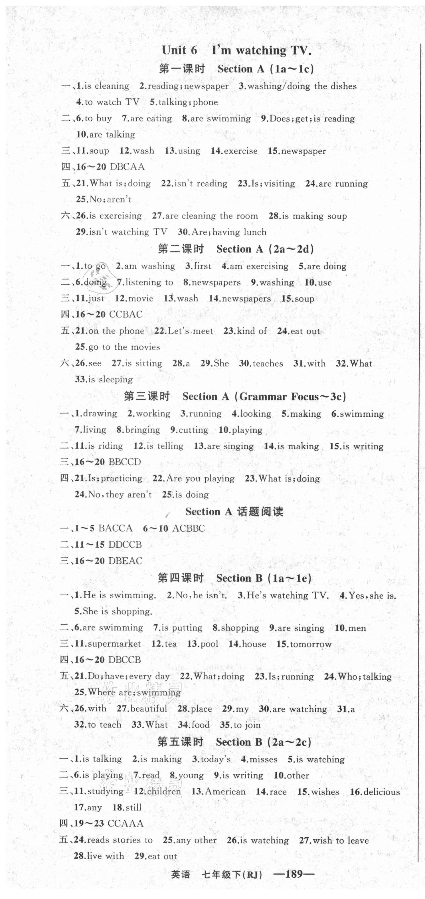 2021年四清導(dǎo)航七年級英語下冊人教版黃岡專版 第7頁