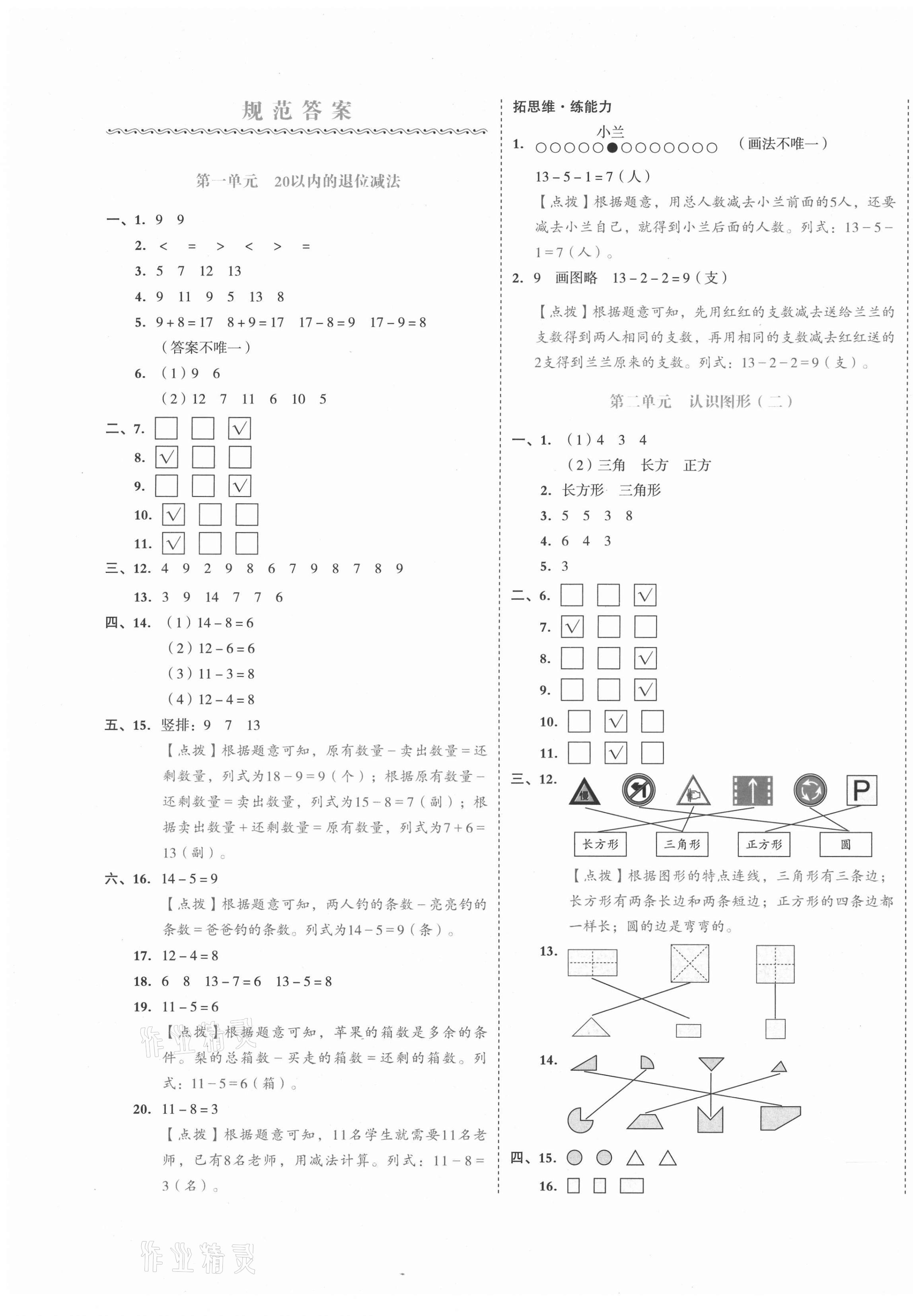 2021年全品小復(fù)習(xí)一年級數(shù)學(xué)下冊蘇教版江蘇專版 第1頁