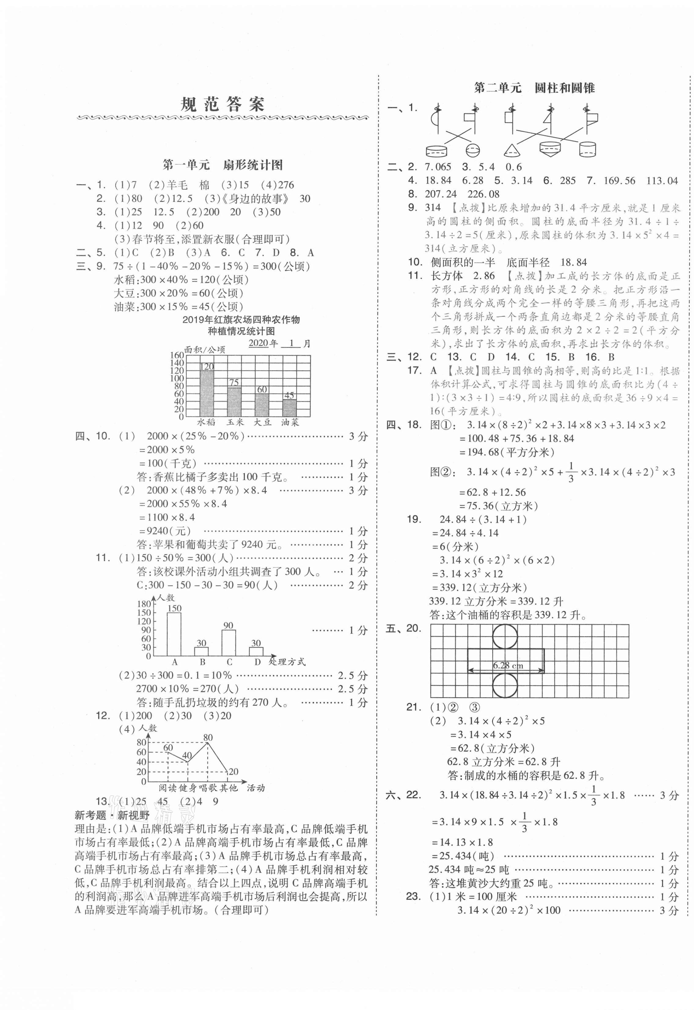 2021年全品小復(fù)習(xí)六年級數(shù)學(xué)下冊蘇教版江蘇專版 第1頁