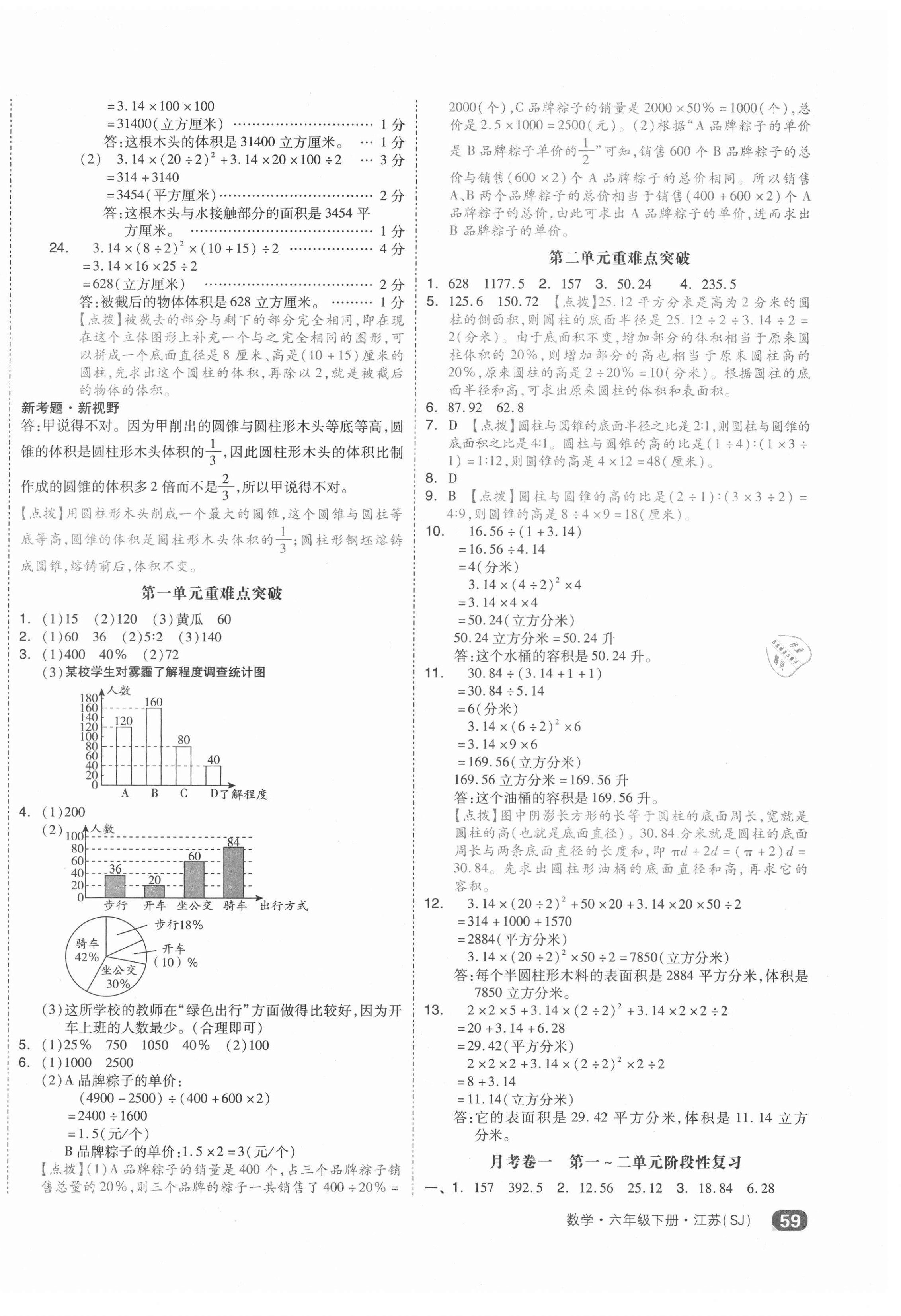 2021年全品小复习六年级数学下册苏教版江苏专版 第2页