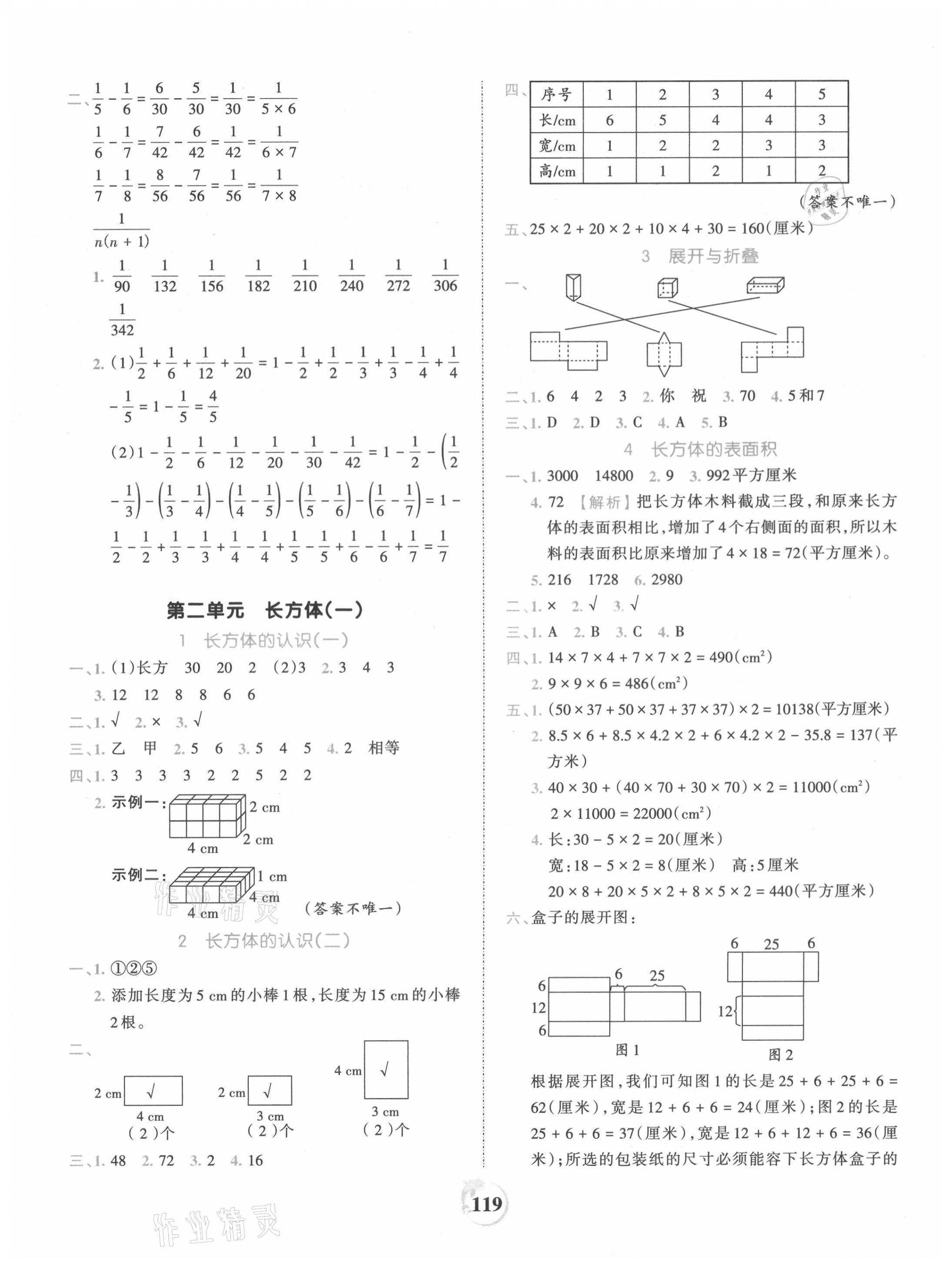 2021年王朝霞德才兼?zhèn)渥鳂I(yè)創(chuàng)新設計五年級數(shù)學下冊北師大版 第3頁