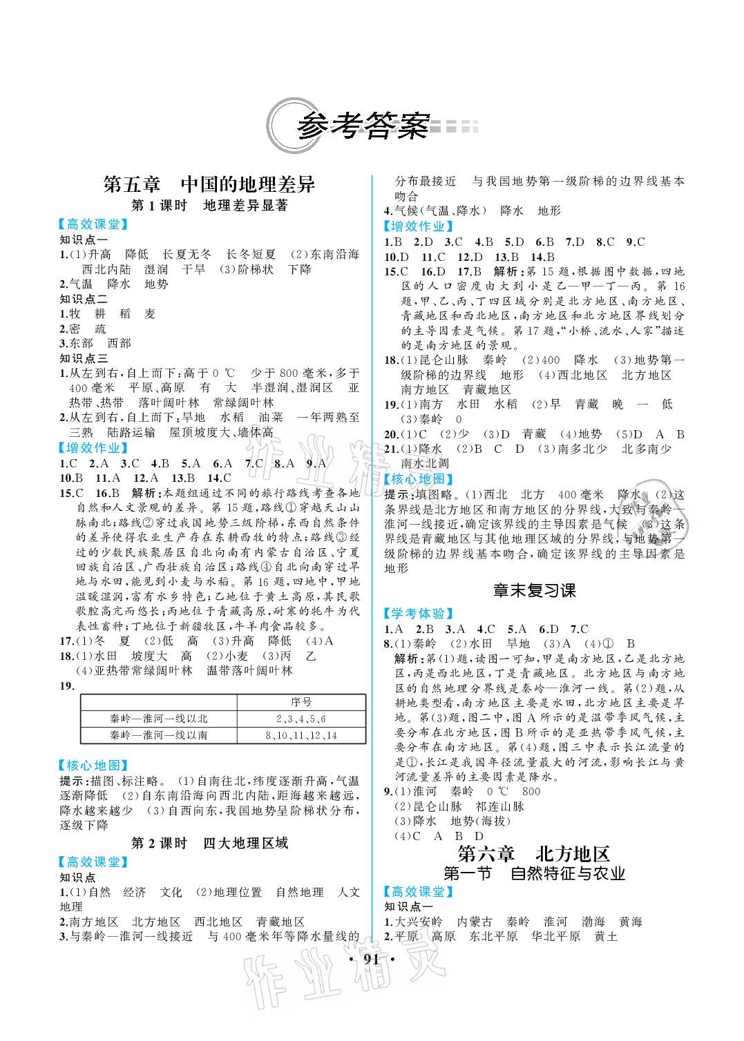 2021年人教金学典同步解析与测评八年级地理下册人教版重庆专版 第1页