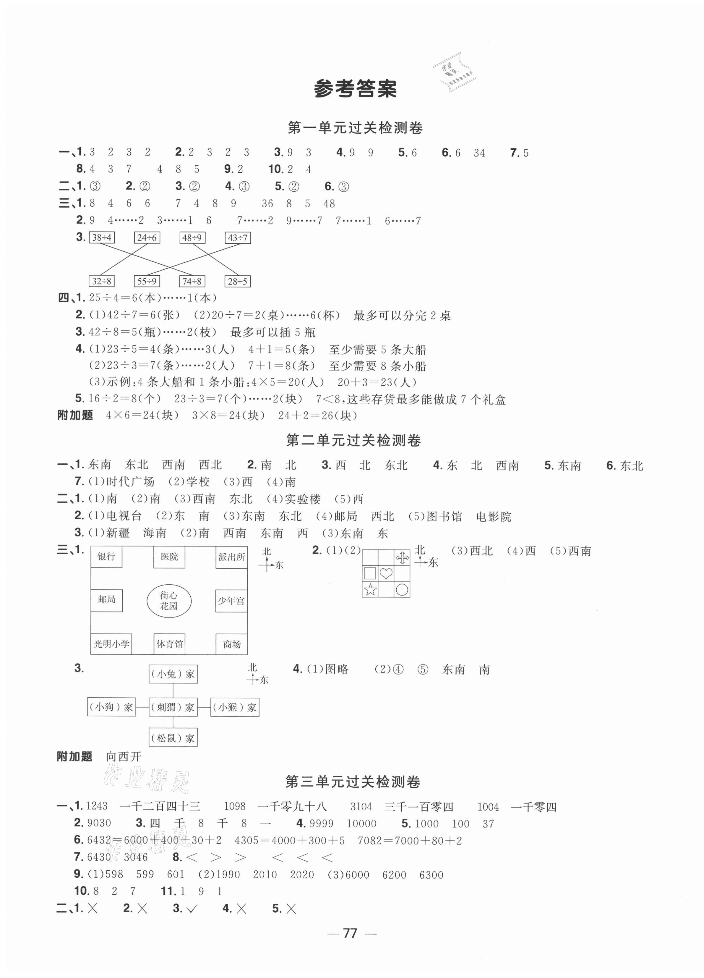 2021年阳光同学一线名师全优好卷二年级数学下册北师大版 第1页