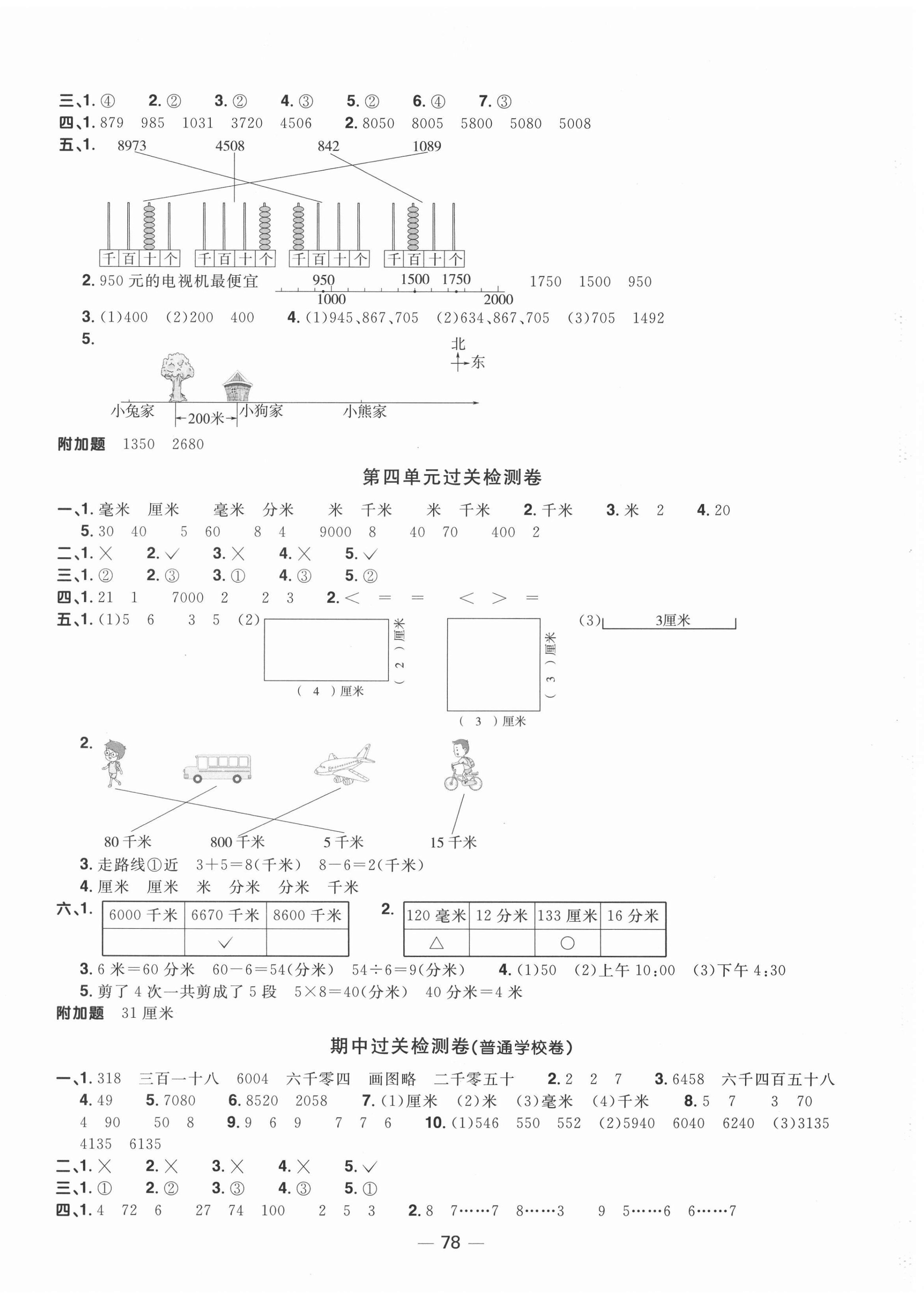 2021年陽光同學(xué)一線名師全優(yōu)好卷二年級(jí)數(shù)學(xué)下冊(cè)北師大版 第2頁