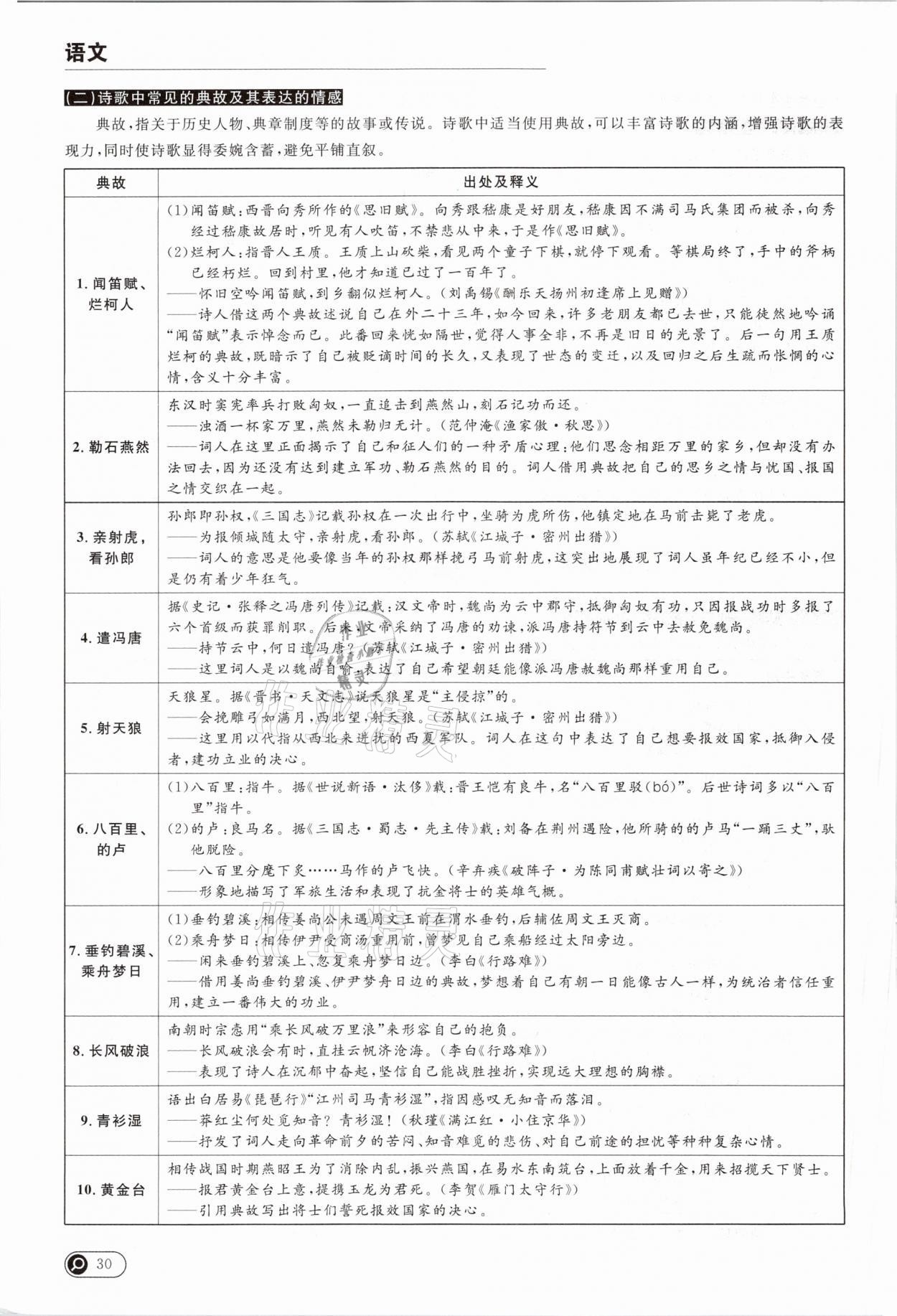 2021年全接觸中考試題突破語文云南專版 參考答案第30頁