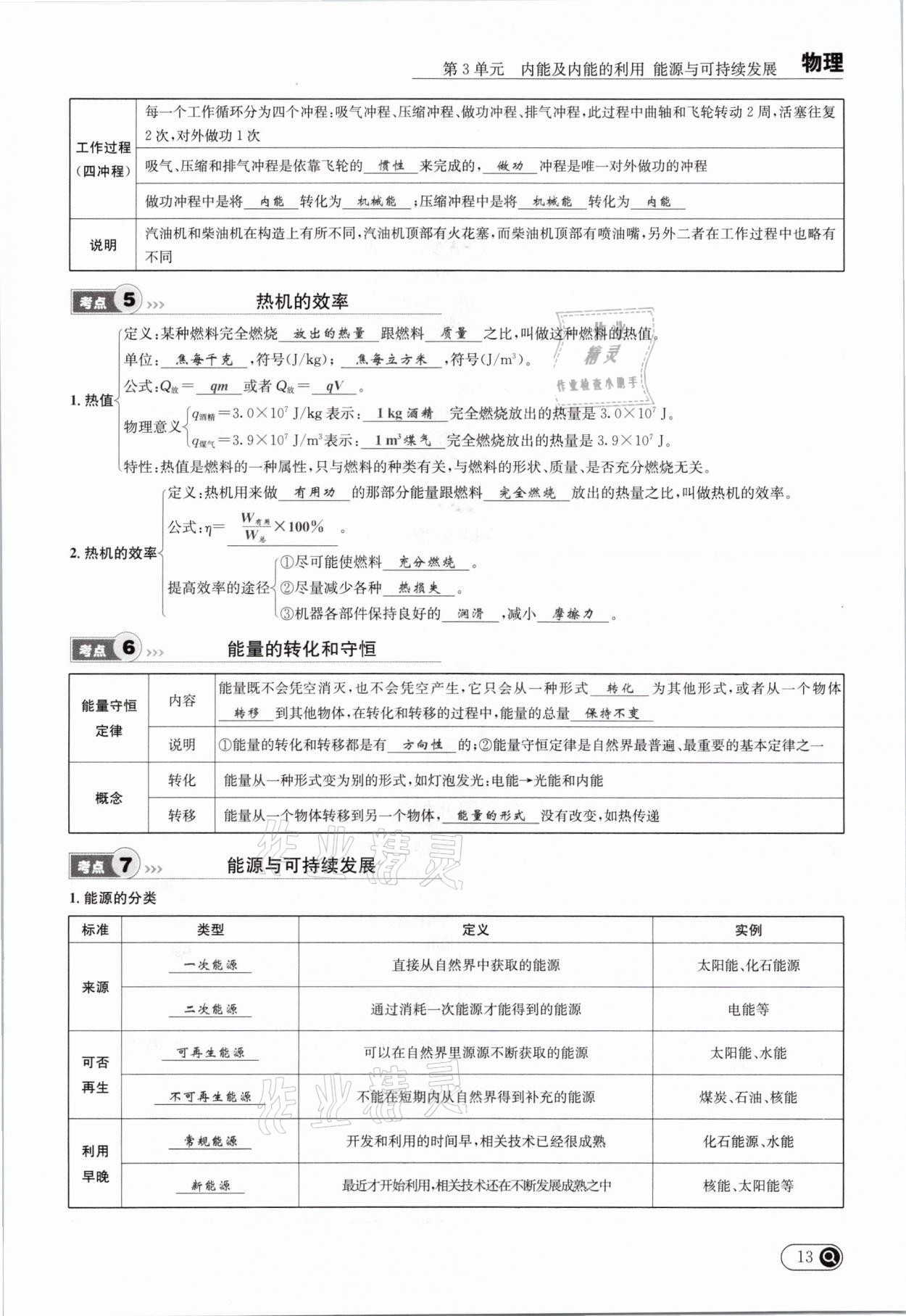 2021年全接觸中考試題突破物理云南專版 參考答案第17頁(yè)