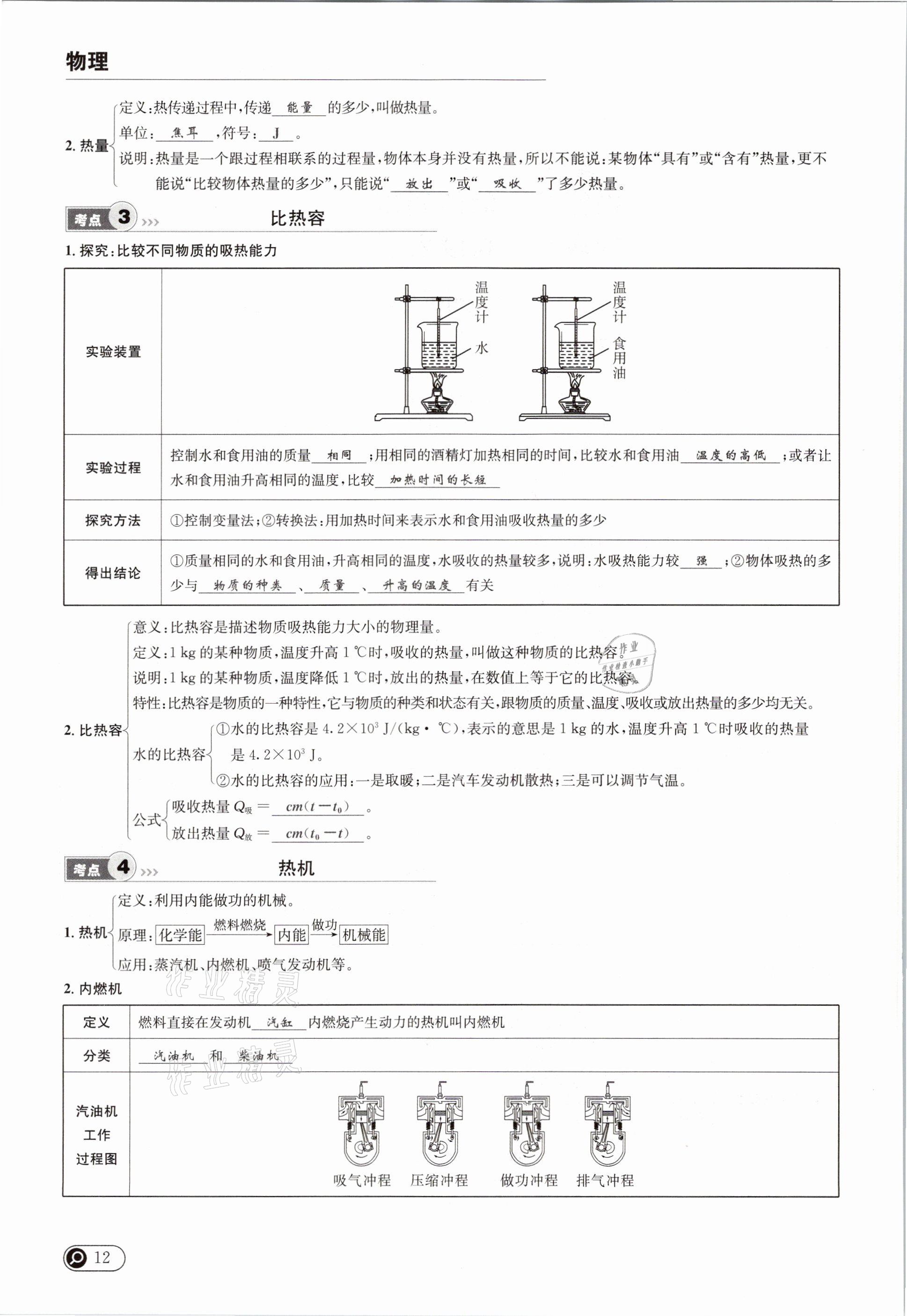 2021年全接觸中考試題突破物理云南專版 參考答案第16頁(yè)