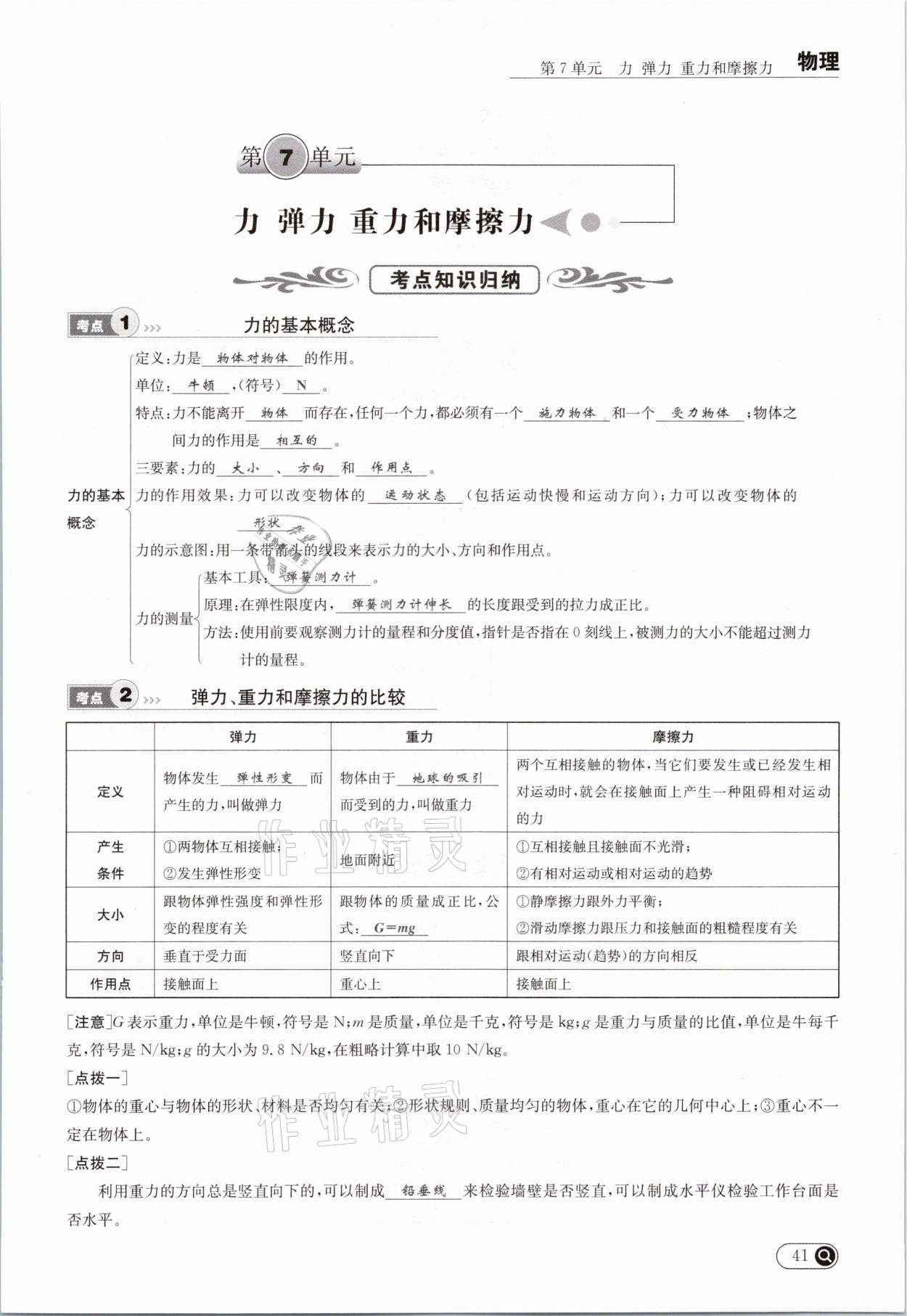 2021年全接觸中考試題突破物理云南專版 參考答案第45頁(yè)