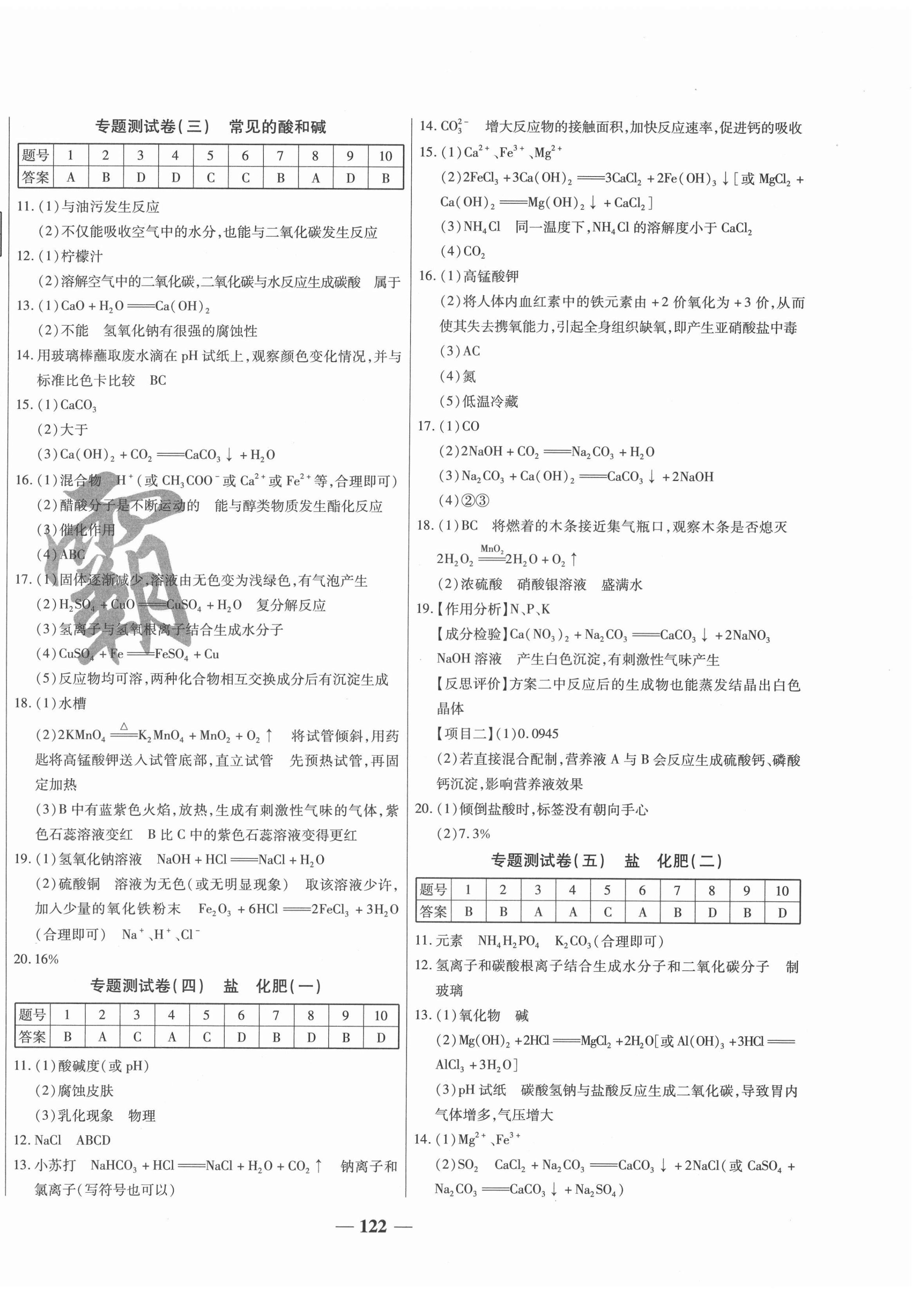 2021年穩(wěn)操勝券九年級化學下冊人教版山西專版 第2頁