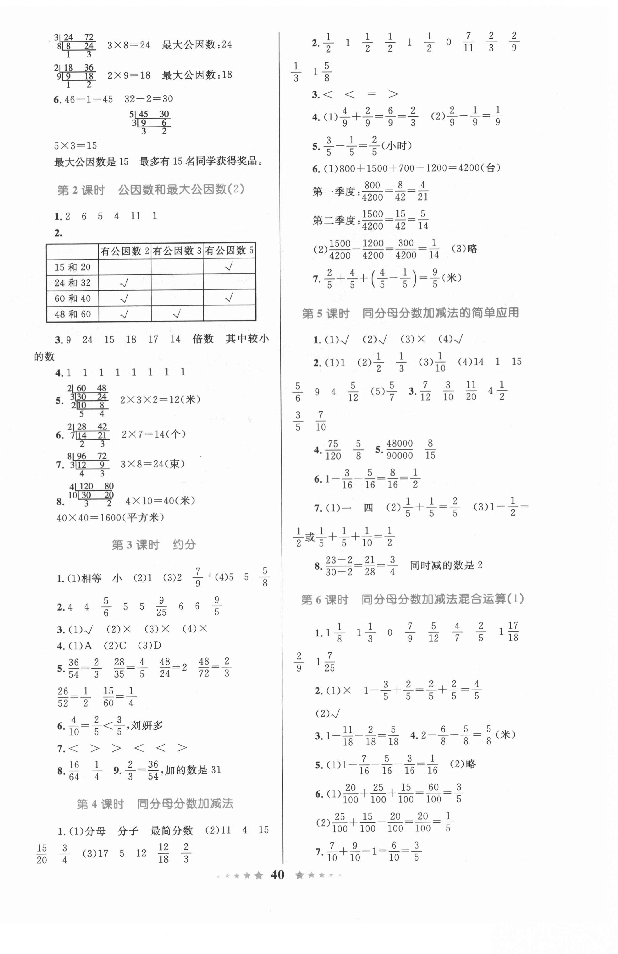 2021年小学同步测控全优设计五年级数学下册青岛版 第4页