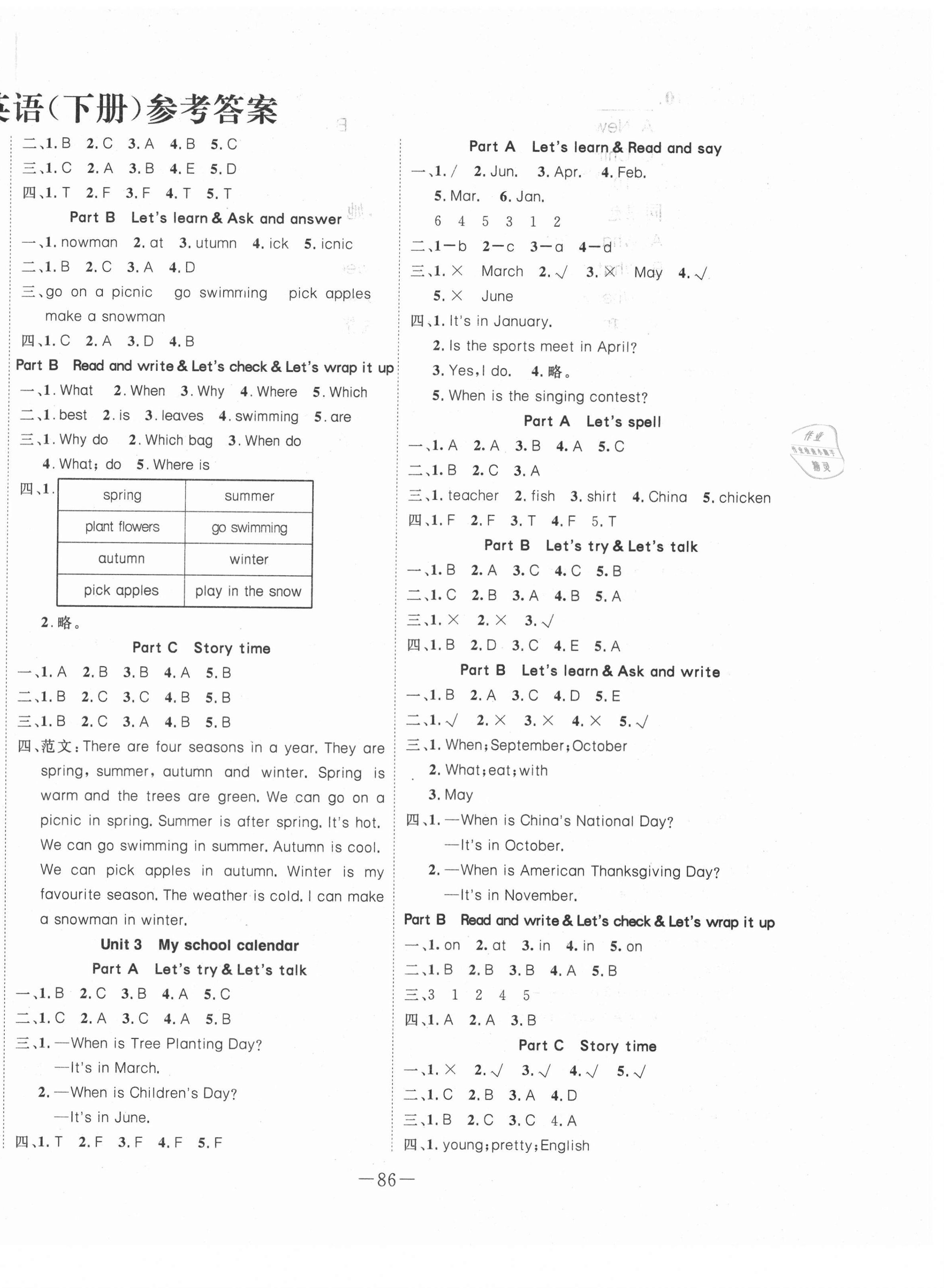 2021年贏在新課堂五年級(jí)英語(yǔ)下冊(cè)人教版 第2頁(yè)