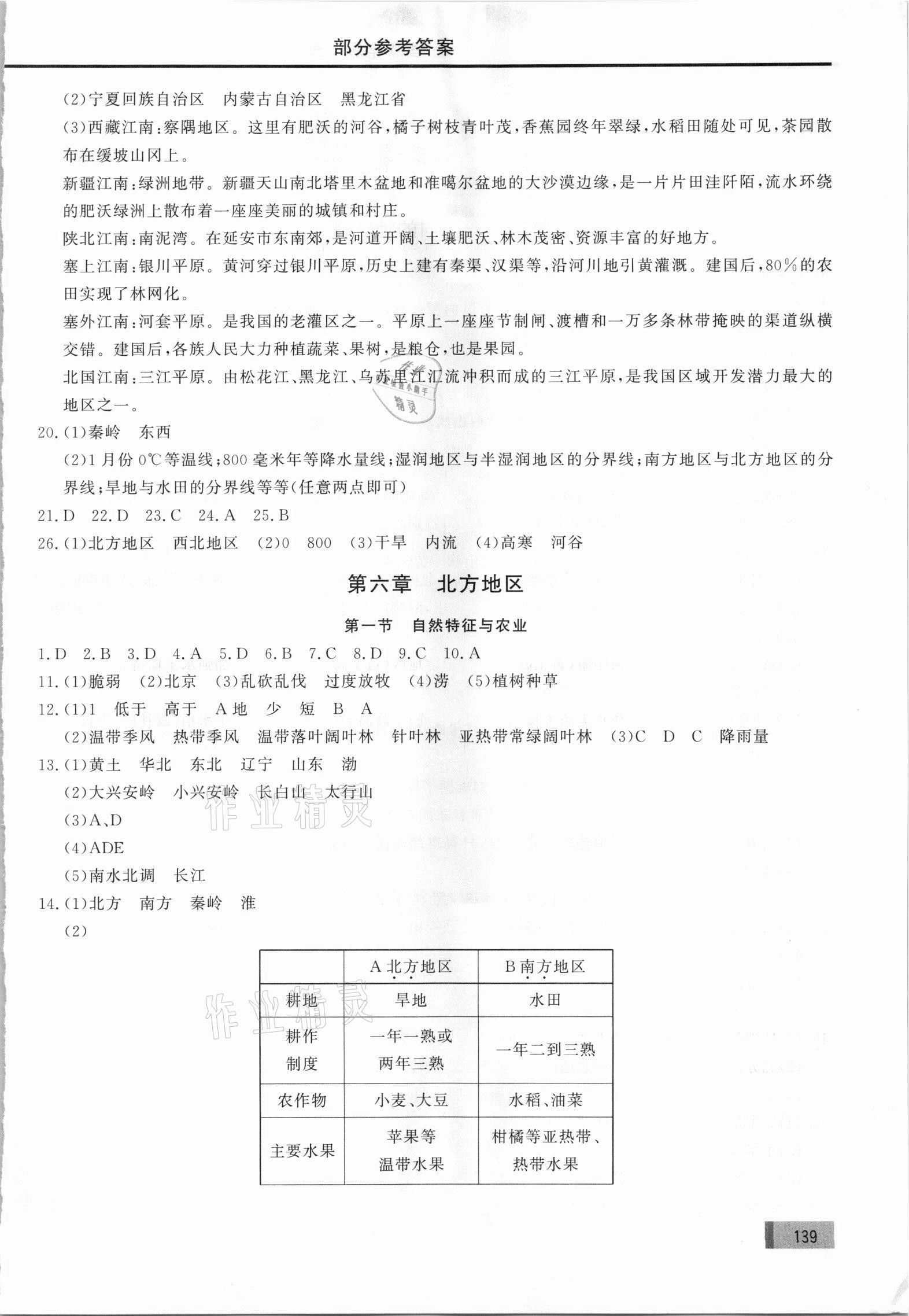 2021年花山小状元课时练初中生100全优卷八年级地理下册人教版 参考答案第2页