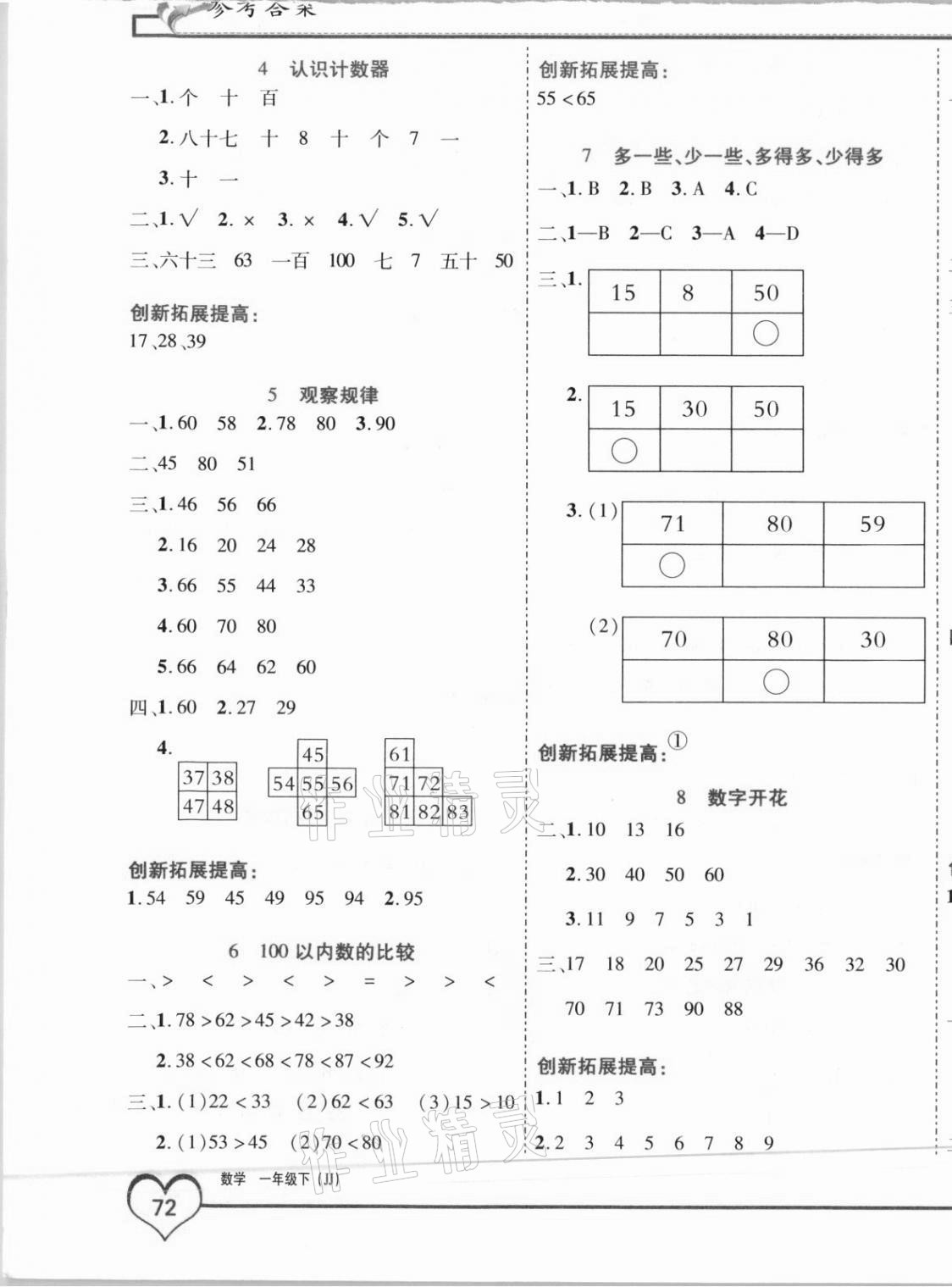 2021年全優(yōu)備考一年級(jí)數(shù)學(xué)下冊(cè)冀教版河北專版 第3頁(yè)