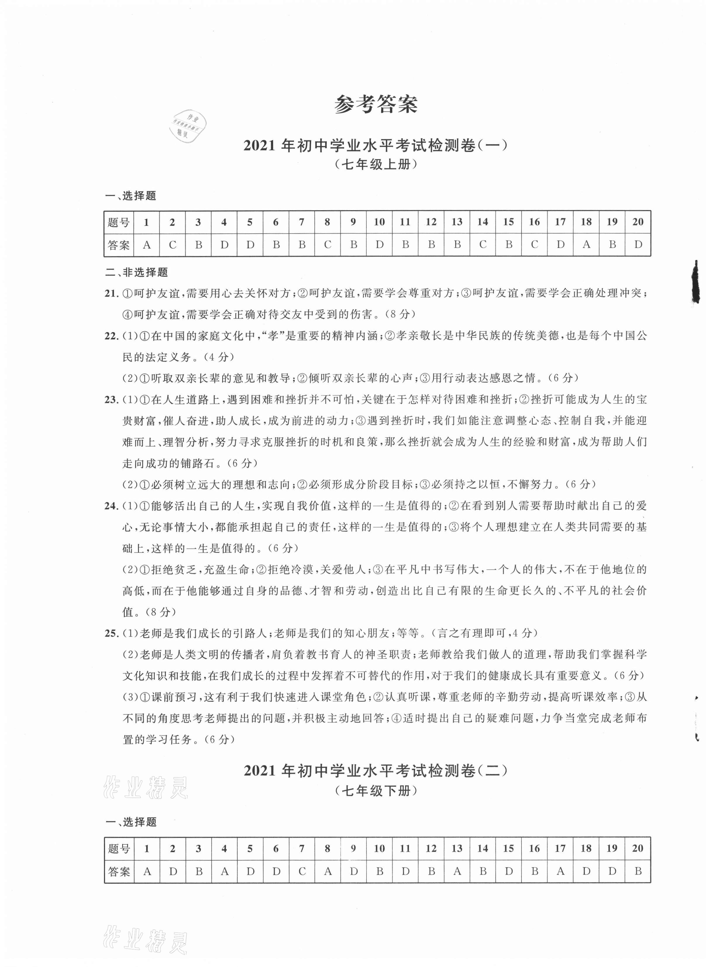 2021年劍指中考道德與法治懷化專版 第1頁