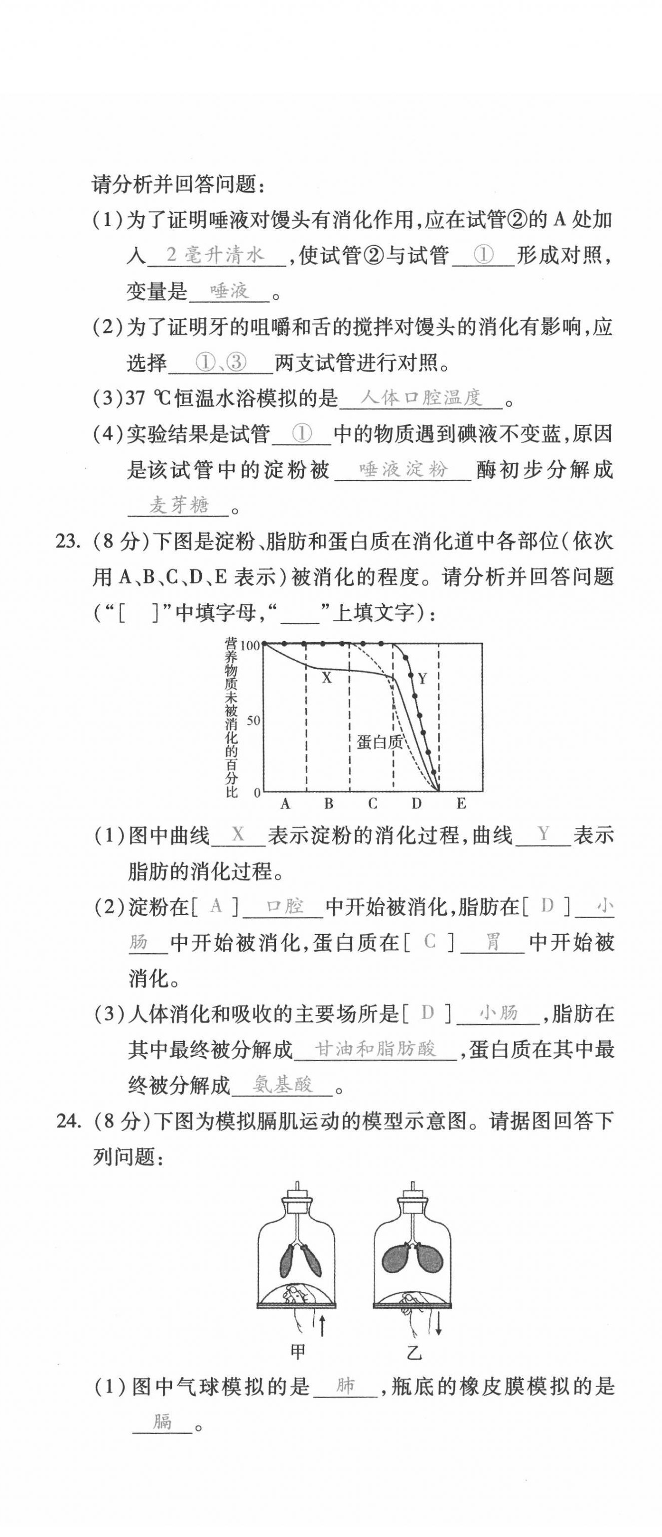 2021年本土攻略七年级生物下册人教版 第5页