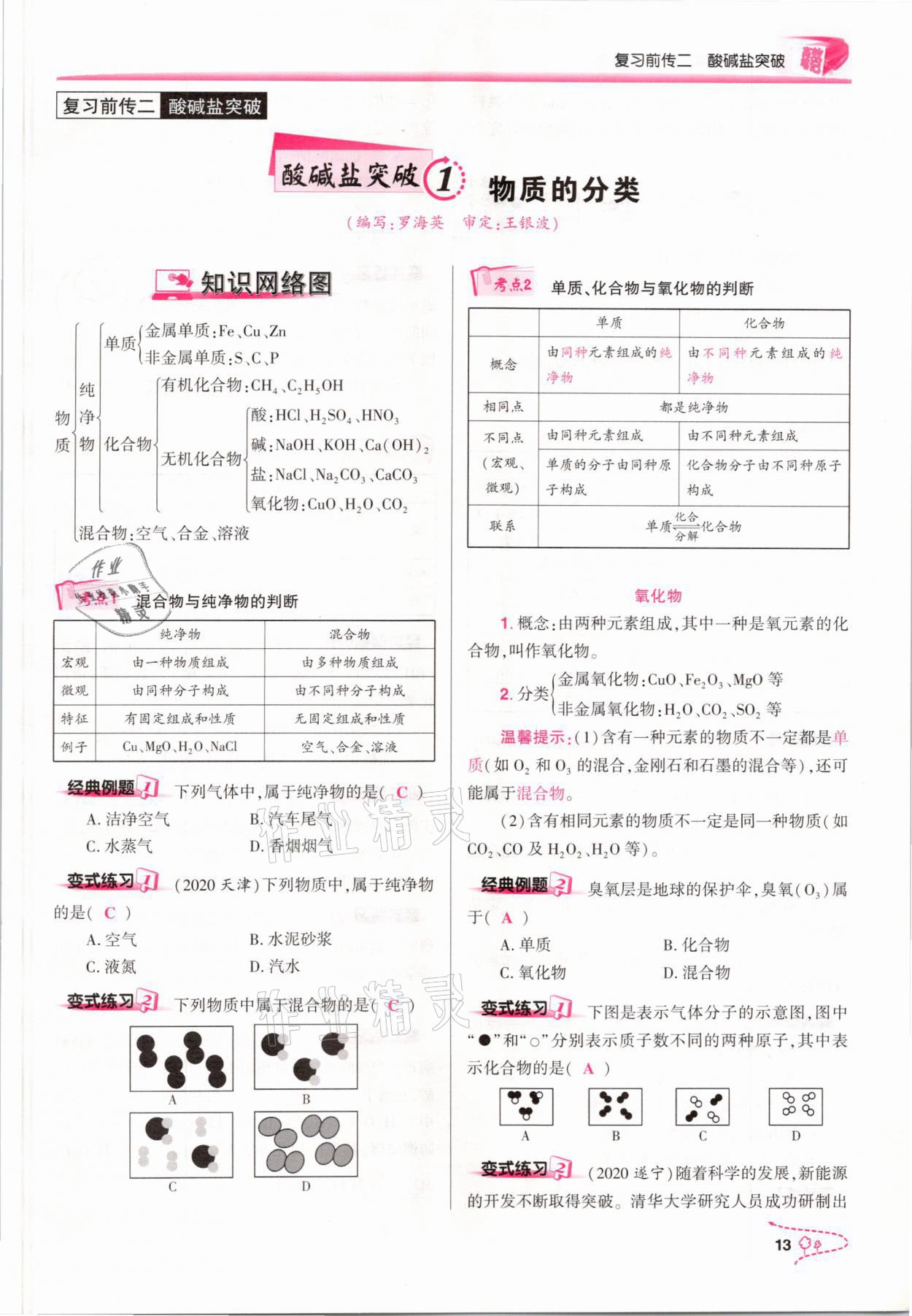 2021年贏在中考化學(xué)重慶專版 參考答案第13頁(yè)