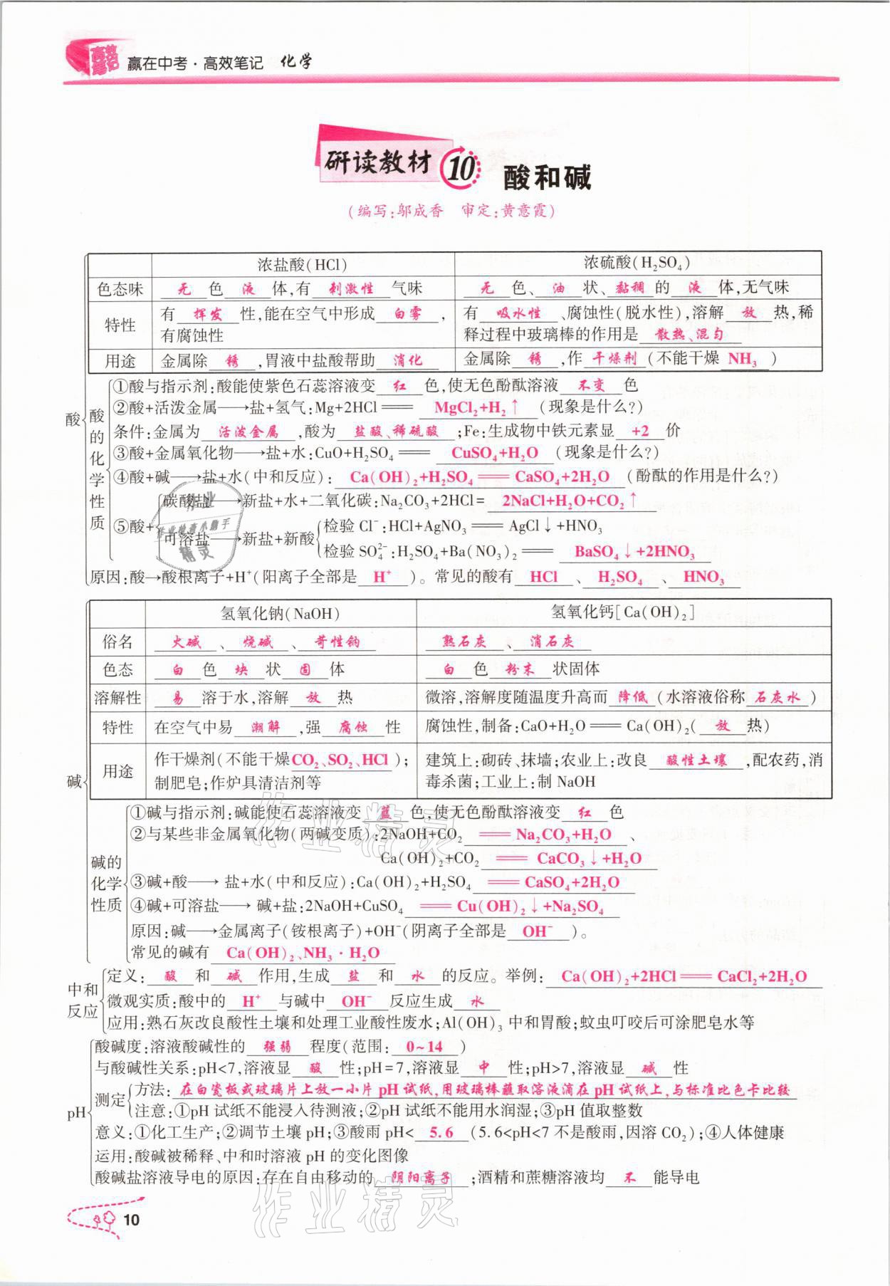 2021年贏在中考化學(xué)重慶專版 參考答案第10頁(yè)