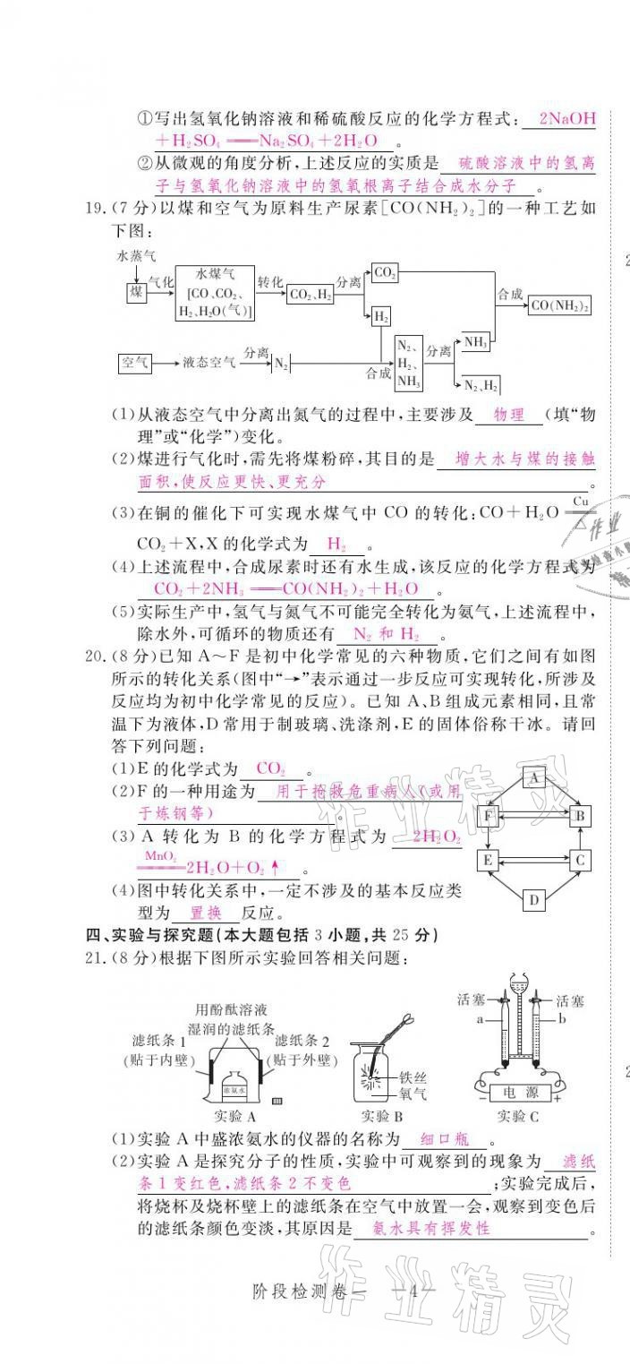 2021年芝麻開花領航新課標中考方略化學 參考答案第5頁