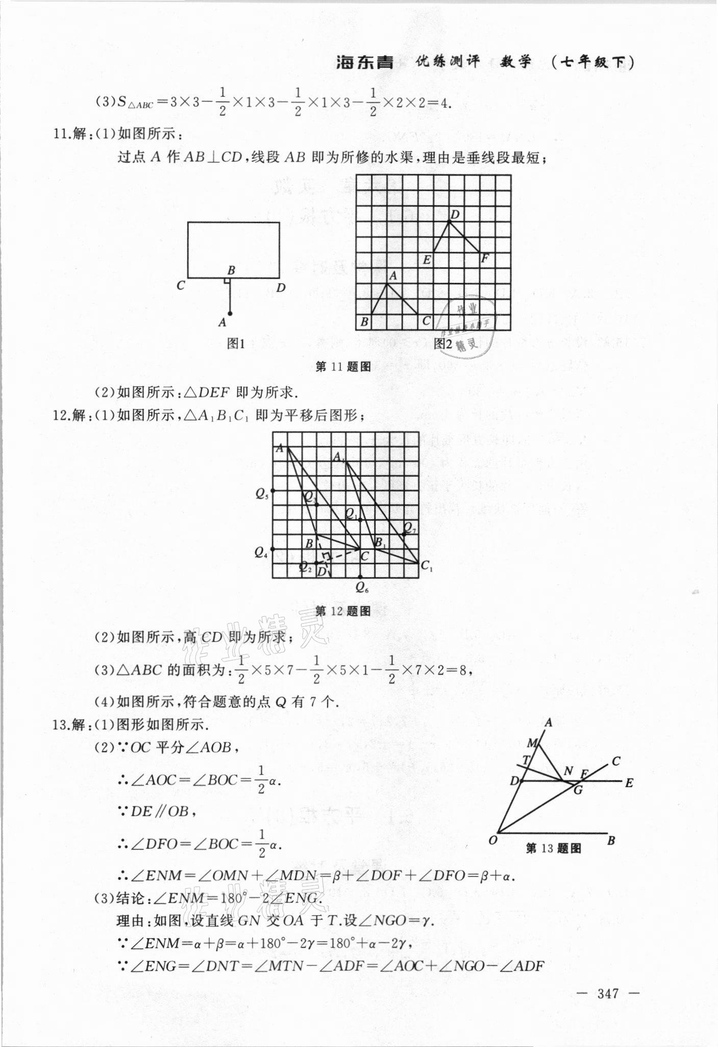 2021年海東青優(yōu)練測(cè)評(píng)七年級(jí)數(shù)學(xué)下冊(cè)人教版牡丹江專版 參考答案第7頁