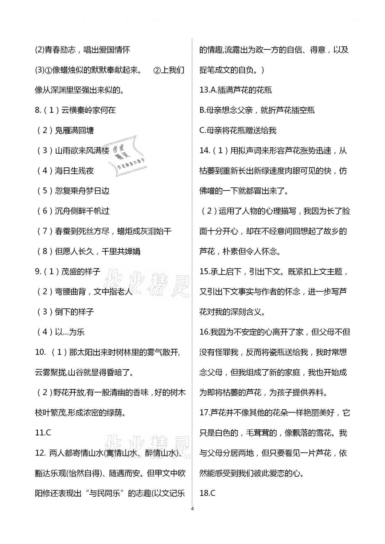 2021年学习指要九年级语文下册人教版 第4页