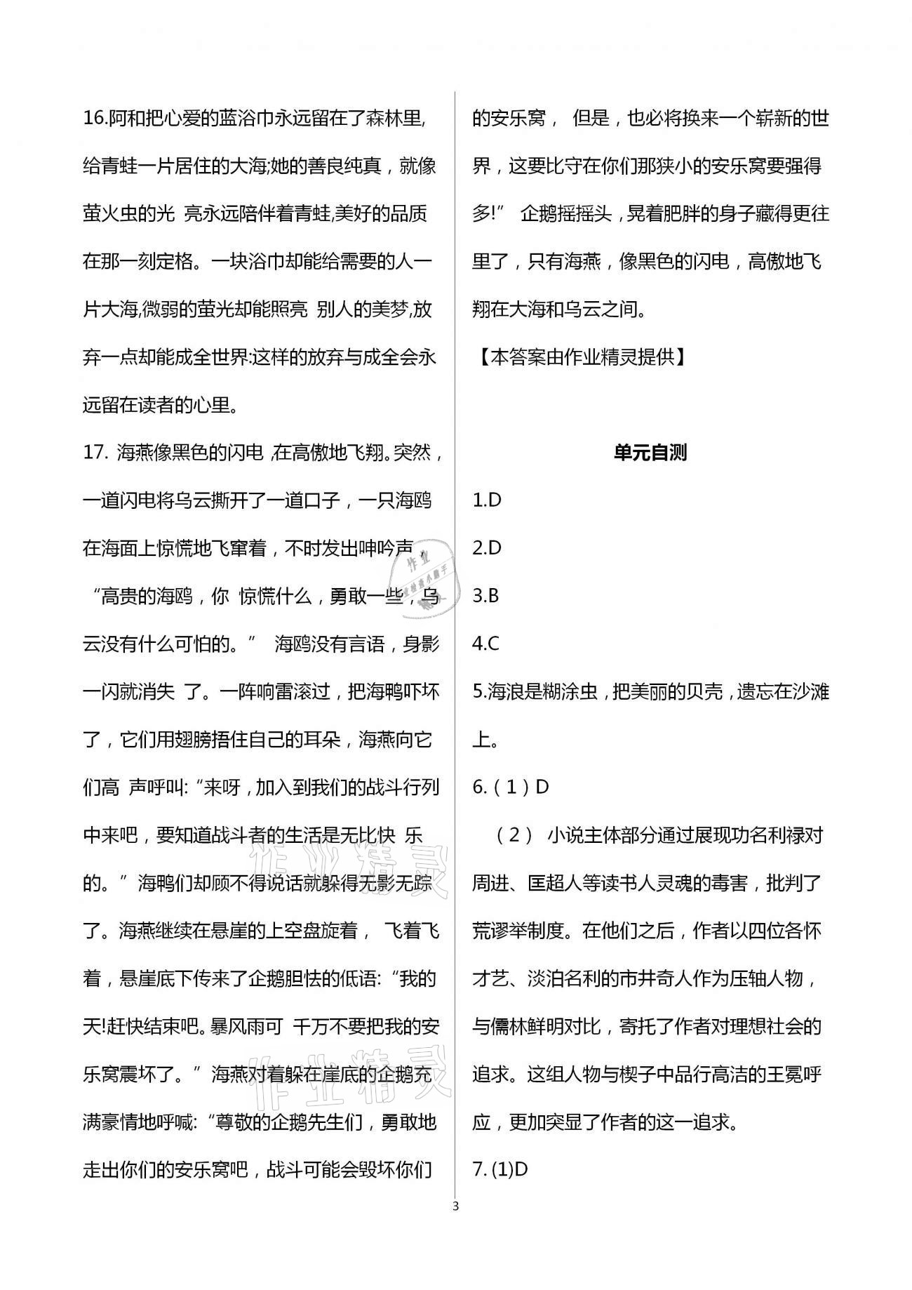 2021年学习指要九年级语文下册人教版 第3页